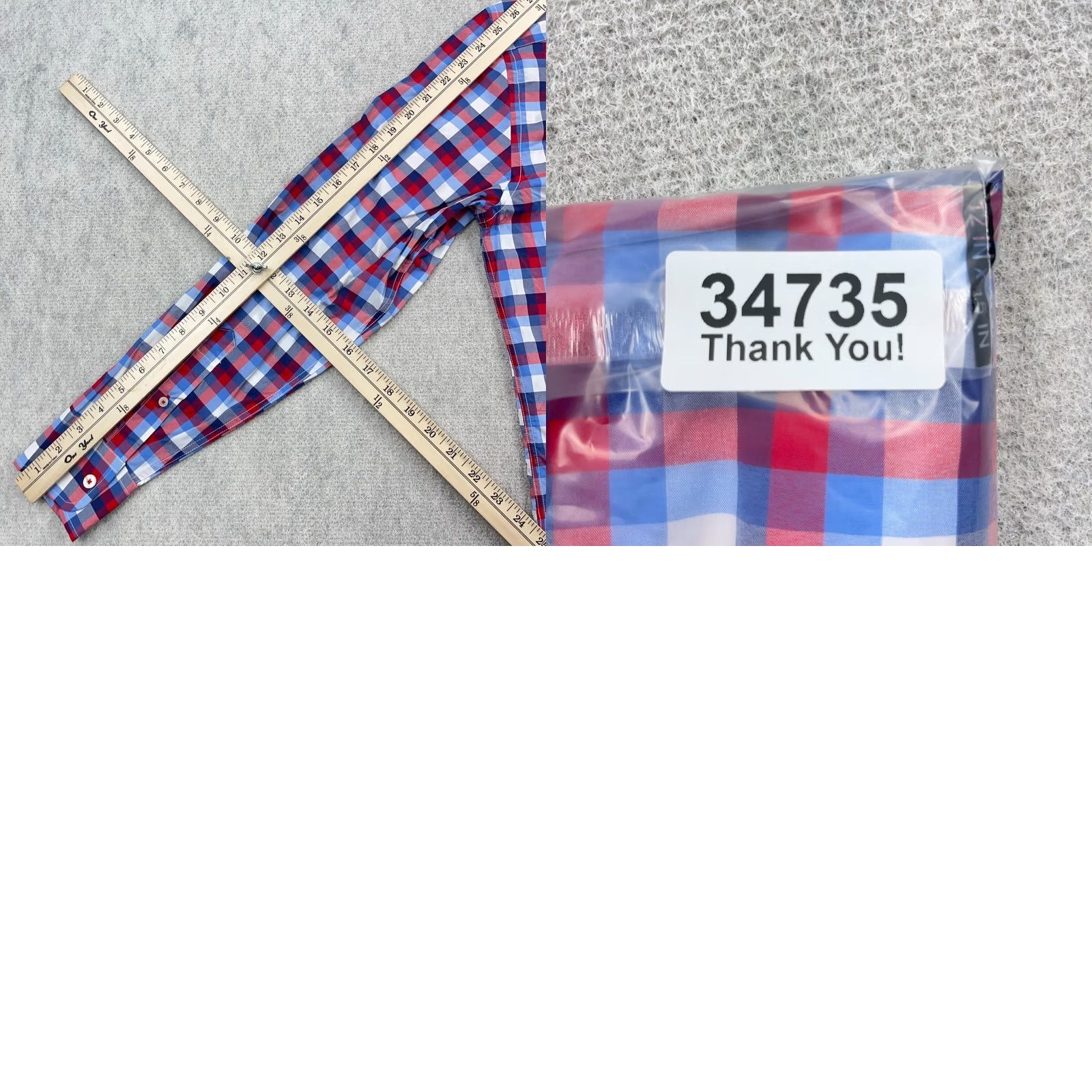UNTUCKit UNTUCKit Shirt Adult Medium Blue Red Plaid Button Up Nylon Performance Dress Size 40R - 8 Thumbnail