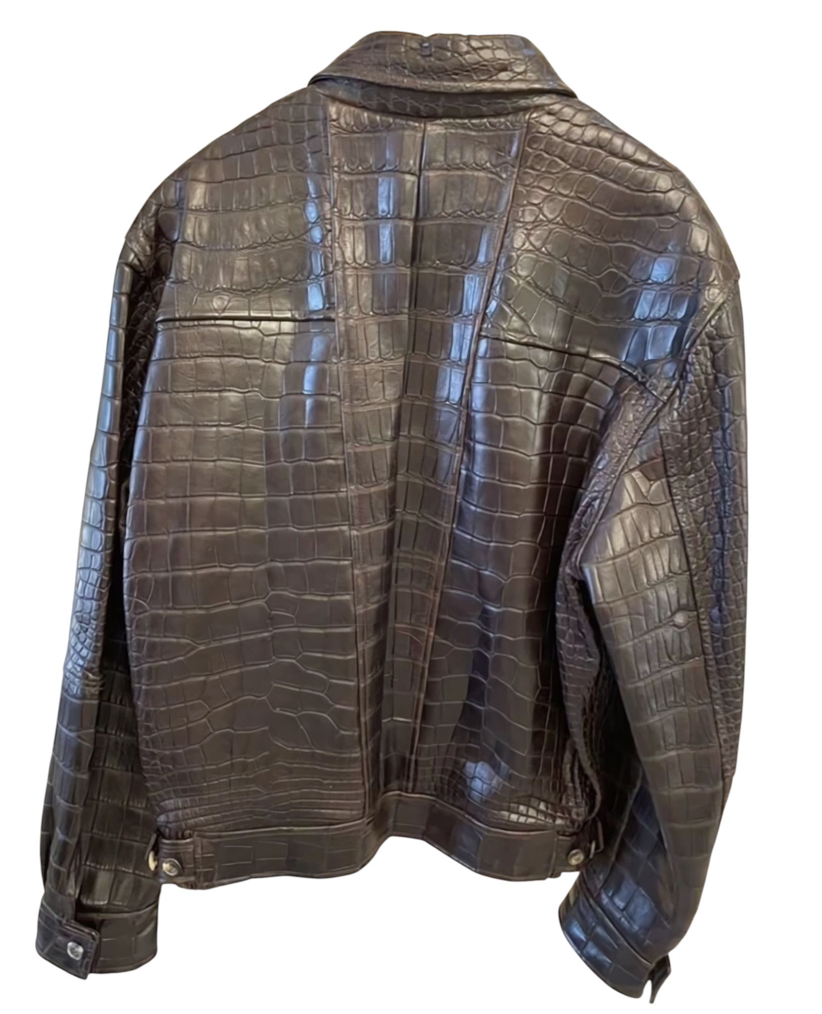 Brioni REAL CROCODILE SKIN LEATHER JACKET Size US L / EU 52-54 / 3 - 2 Thumbnail