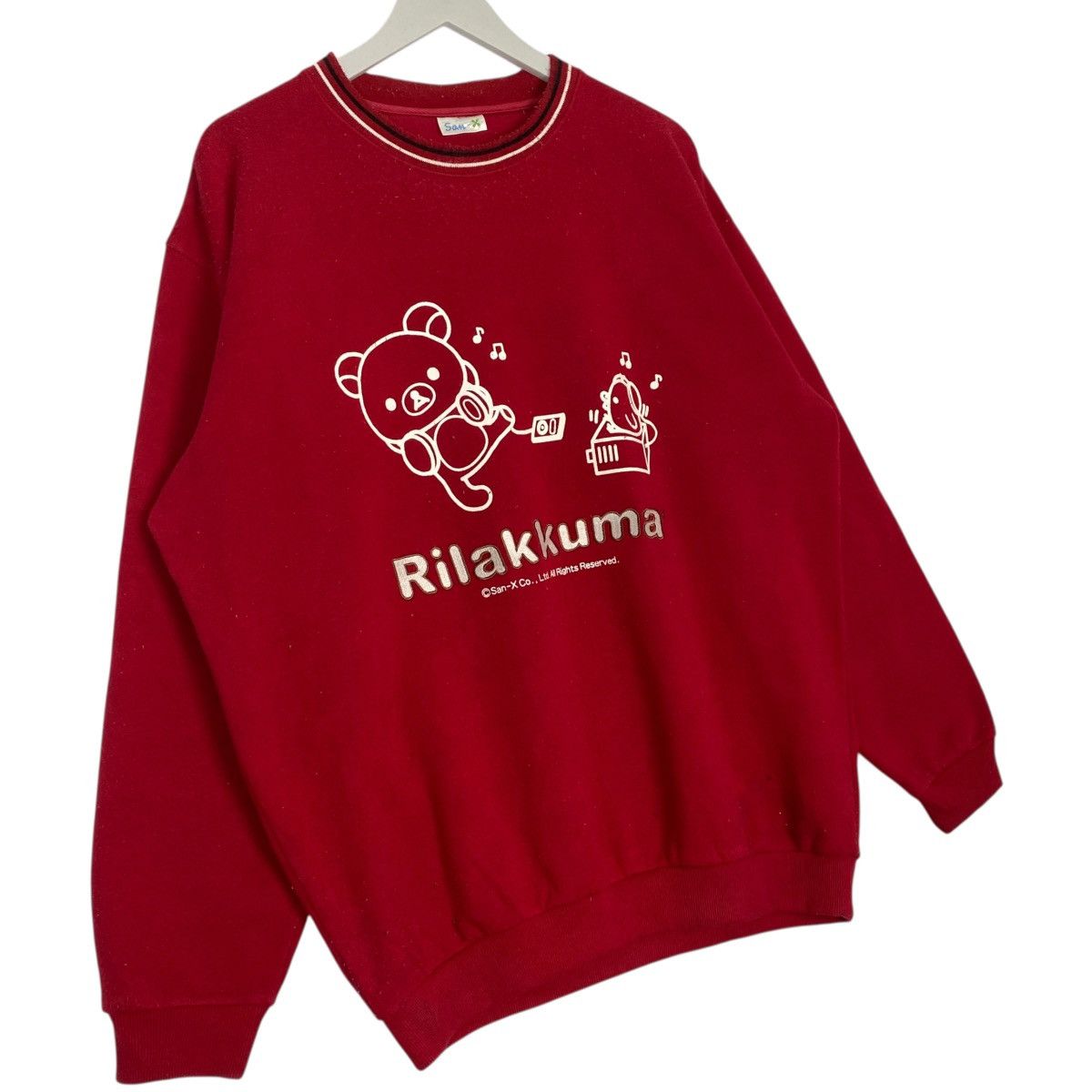 Vintage Vintage Japanese Cartoon Rilakkuma Sweatshirt Crewneck Red Size US L / EU 52-54 / 3 - 3 Thumbnail