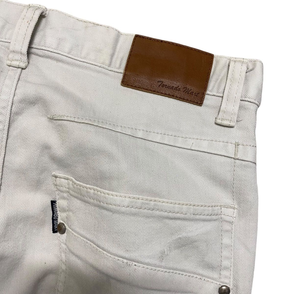 Tornado Mart Tornado Mart White Denim Flare Jeans Size US 28 / EU 44 - 12 Thumbnail