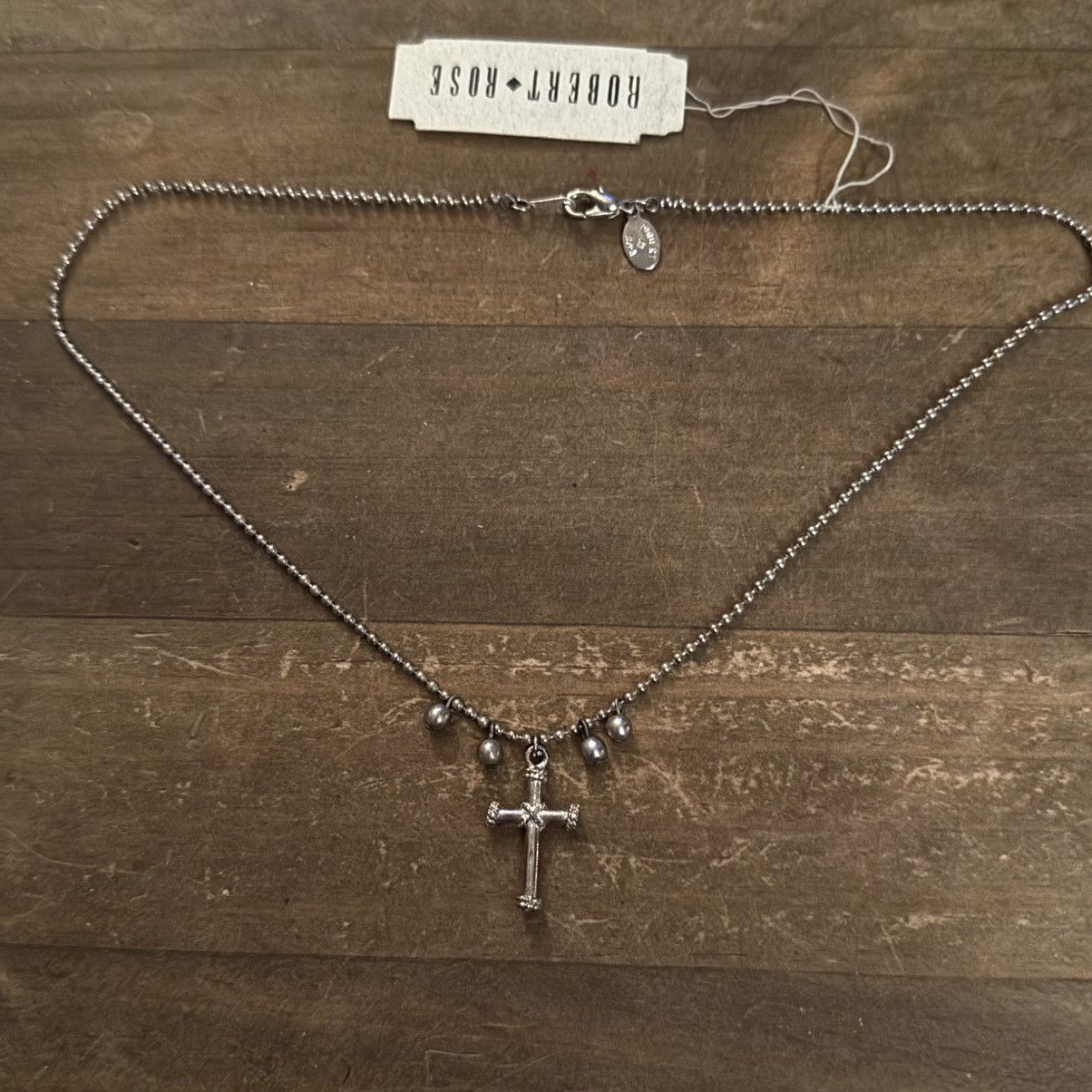 Other Robert Rose silver tone ball chain cross pendant necklace Size ONE SIZE - 2 Thumbnail