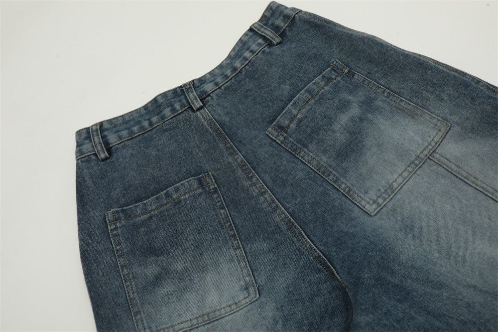 Vintage Men's loose washed wide-leg gradient scimitar jeans Size US 32 / EU 48 - 5 Thumbnail