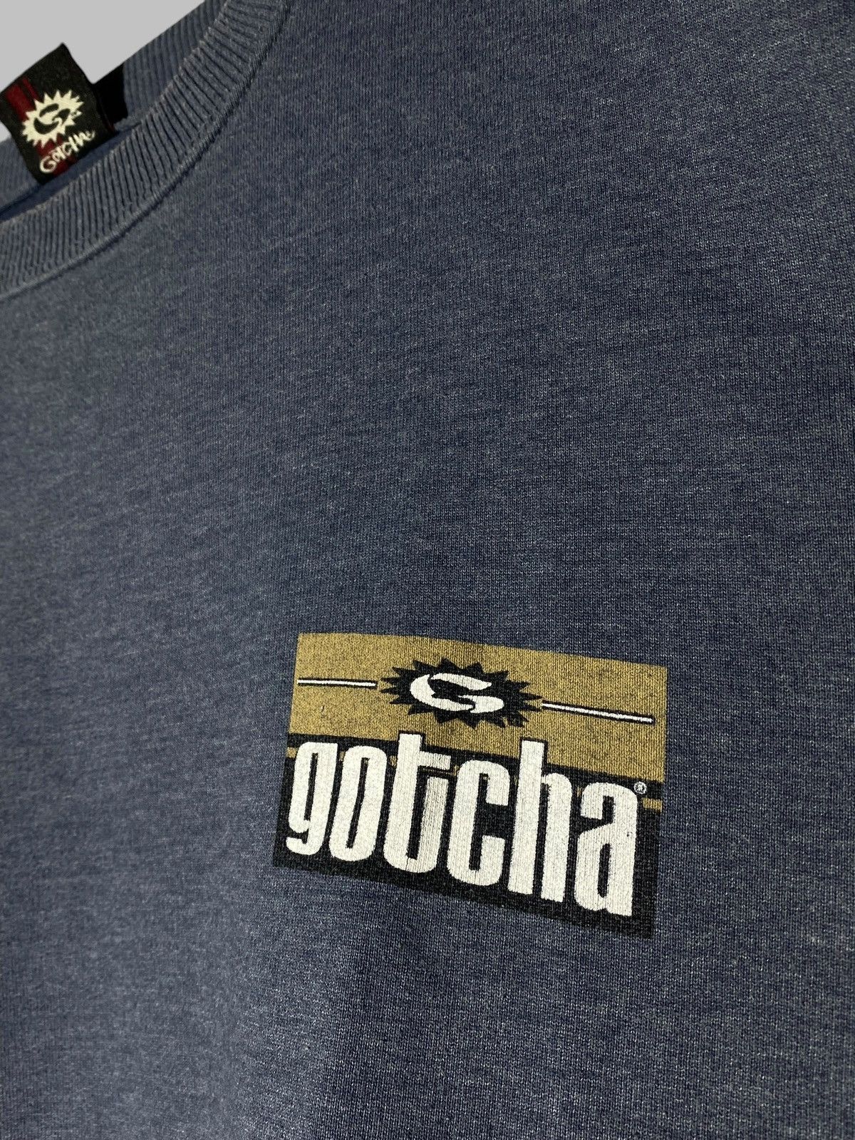 Gotcha × Vintage Vintage 90s Gotcha Crewneck Blue Sweatshirt Graphic Surf y2k Size US L / EU 52-54 / 3 - 7 Thumbnail