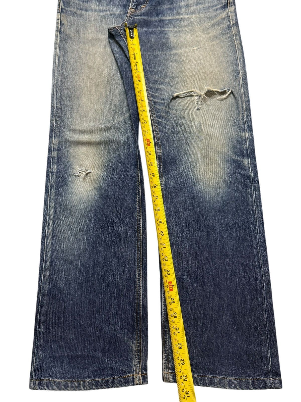 Edwin Vintage 90s Edwin Japan 503 Faded Wash Distressed Straight Size US 32 / EU 48 - 12 Thumbnail