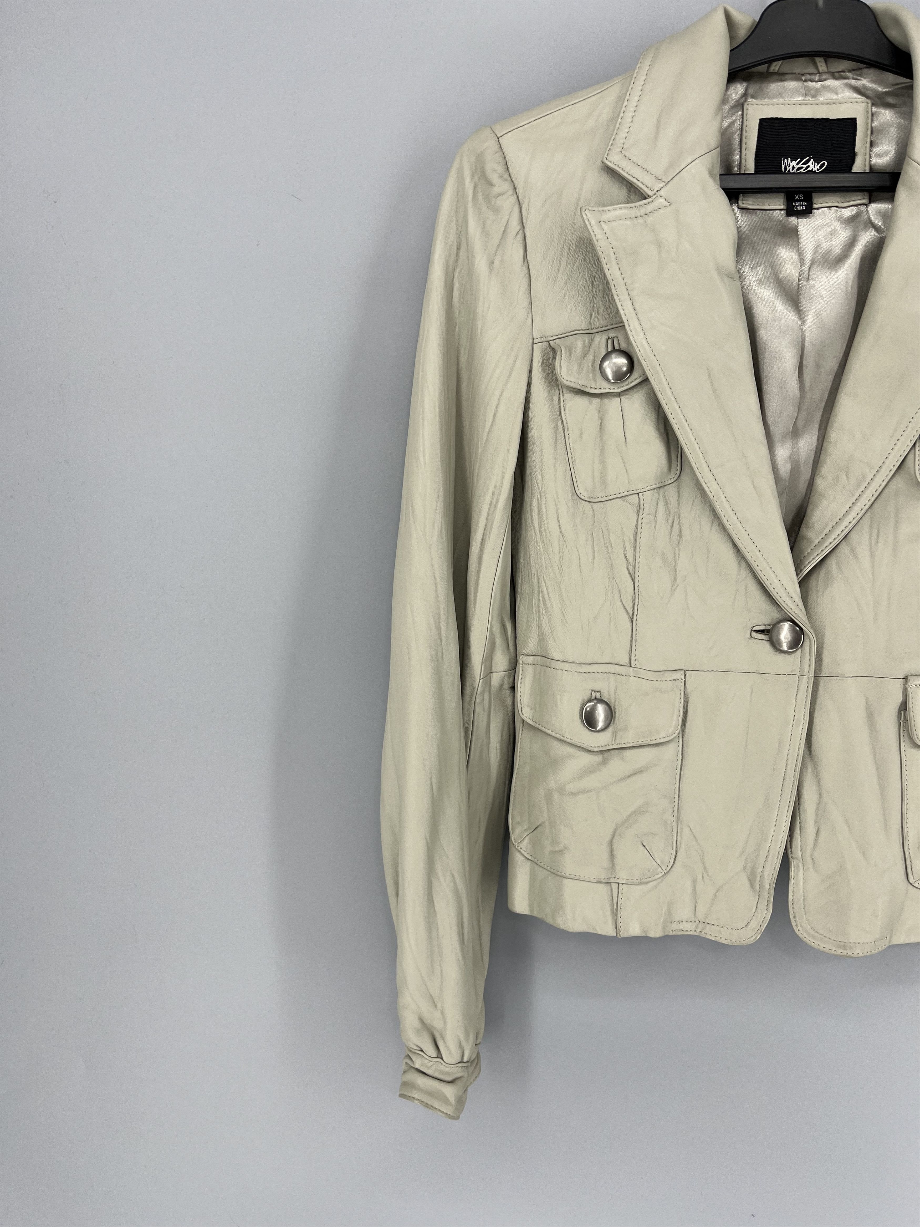 Japanese Brand Vintage 00’s Wossivo Moto Leather Racing Y2K Jacket Size XS / US 0-2 / IT 36-38 - 7 Thumbnail