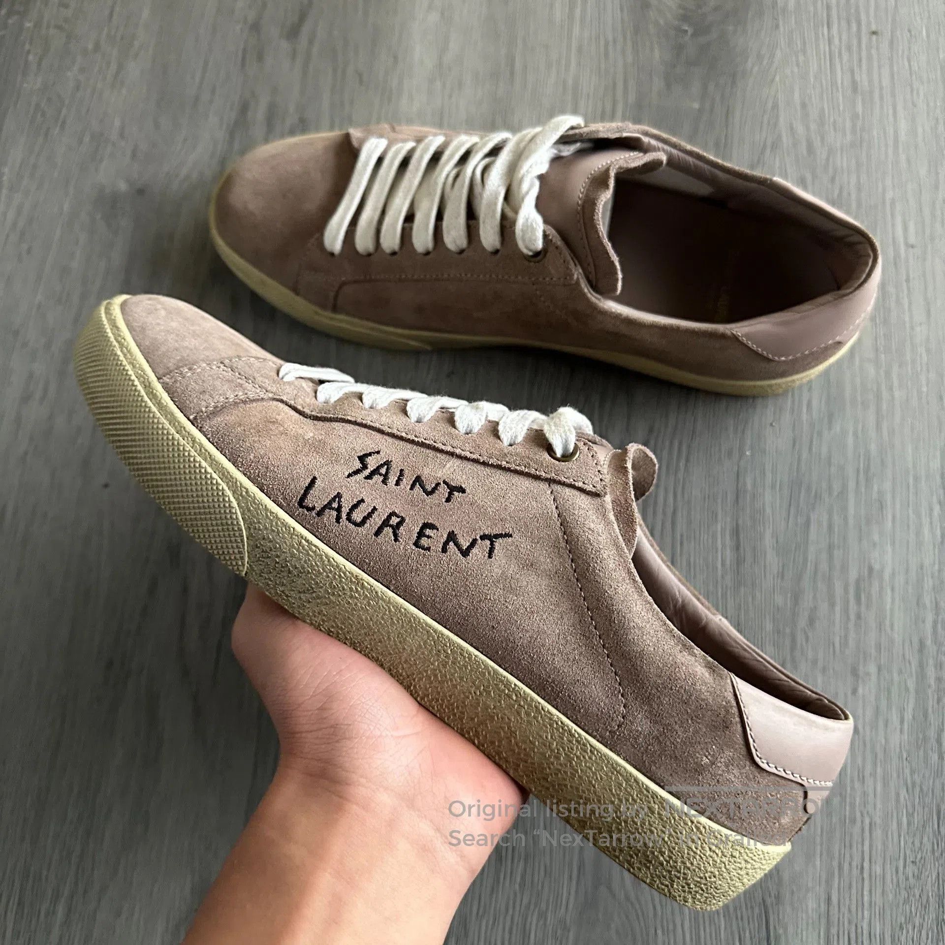 Saint Laurent Paris Saint Laurent Suede Court Classic Sneakers. Size US 6 / EU 39 - 3 Thumbnail