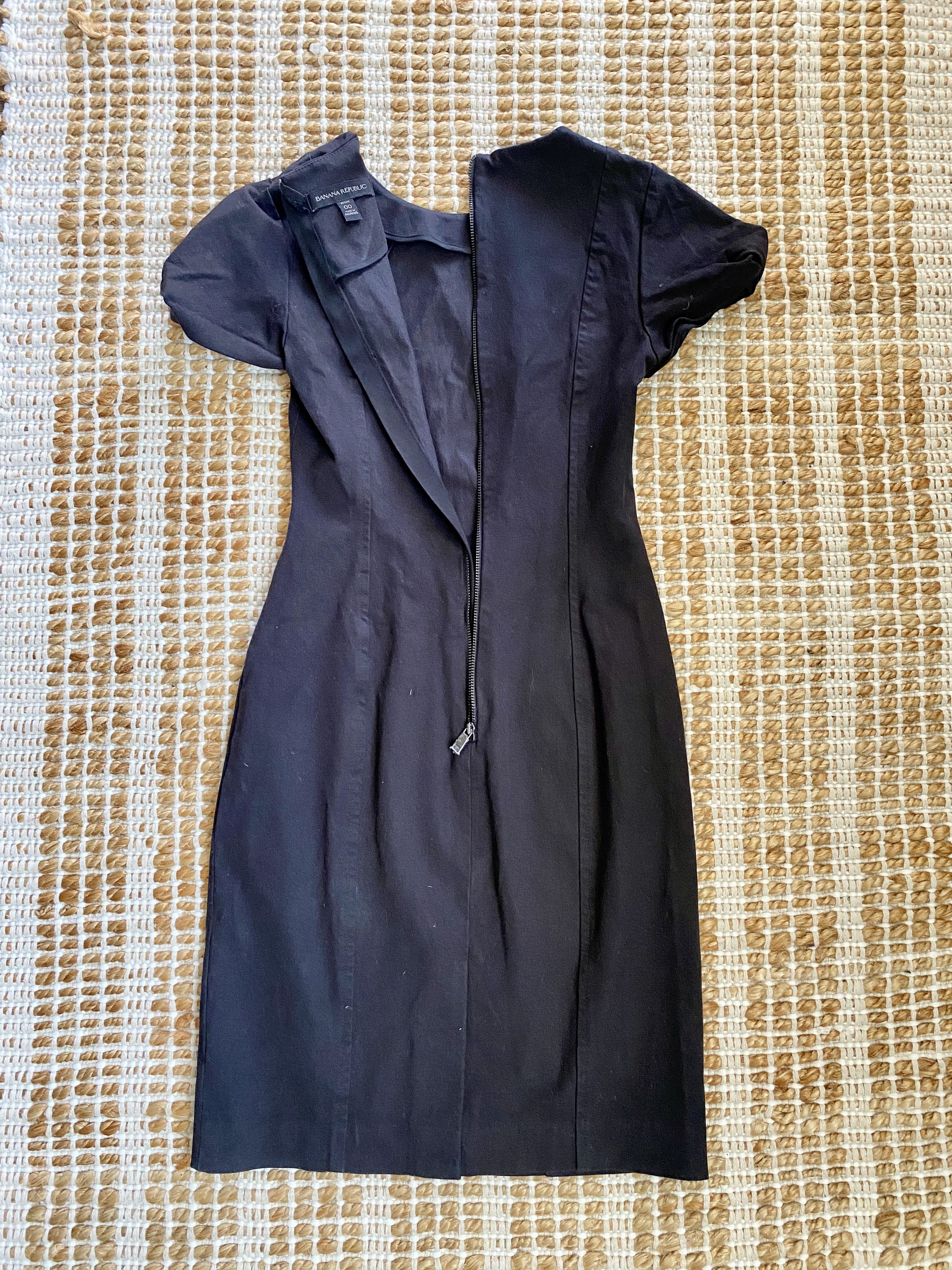 Banana Republic Banana Republic 00 Petite Black Dress – Cap Sleeve LBD Size XXS / US 00 / IT 34 - 5 Thumbnail