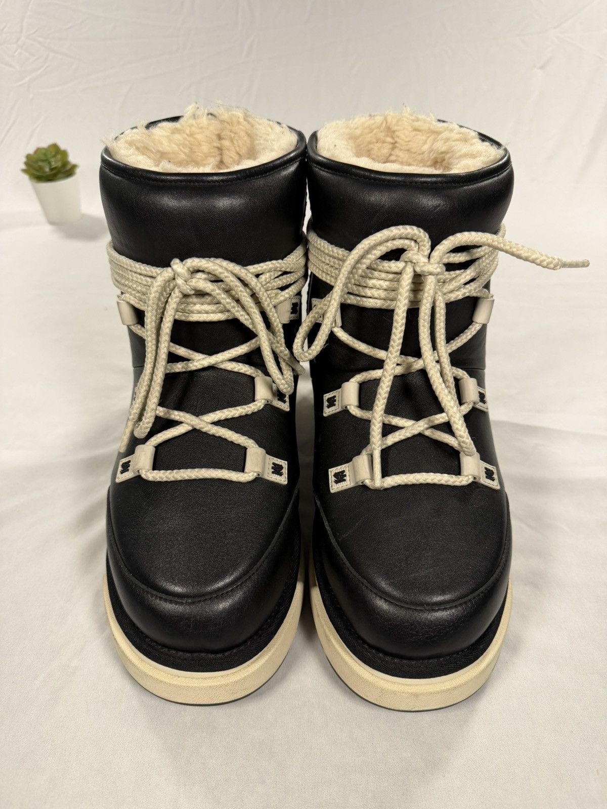Amiri Amiri Malibu Hi Leather Boots Black Size 9 US Shearling Size US 9 / EU 42 - 3 Thumbnail