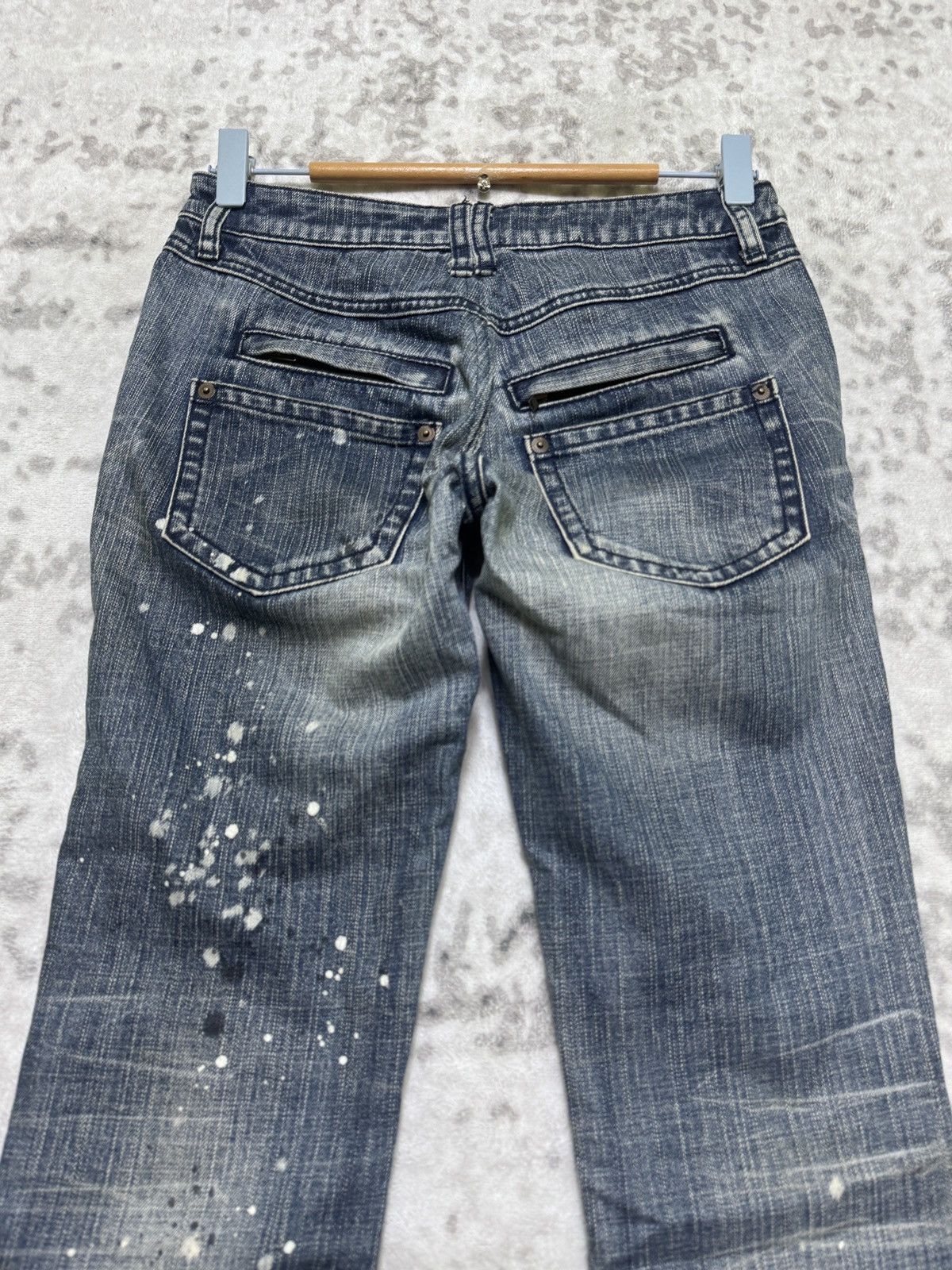 5351 POUR LES FEMMES Archive 5351 Pour Les Fammes Distressed Slim Biker jeans Size 26" / US 2 / IT 38 - 9 Thumbnail