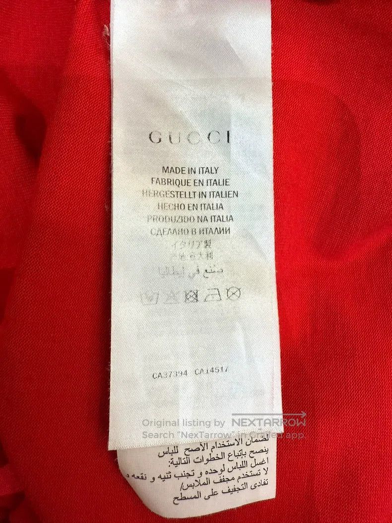 Gucci Gucci Red tennis racket embroidered short sleeves Size US S / EU 44-46 / 1 - 5 Thumbnail