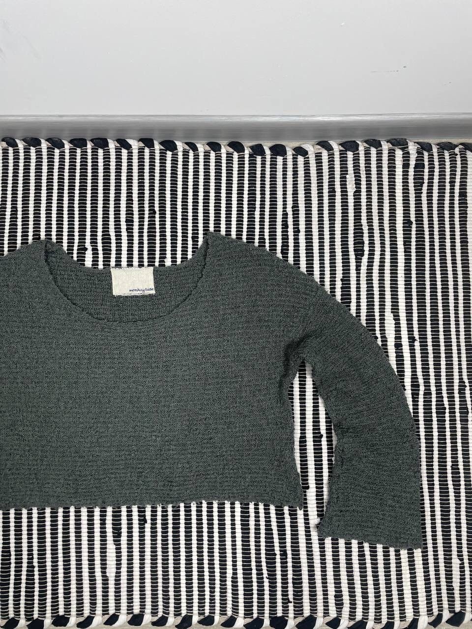 Hysteric Glamour × Japanese Brand Vintage Monkey Bite Cropped Acrylic Sweater Y2K Size M / US 6-8 / IT 42-44 - 3 Thumbnail