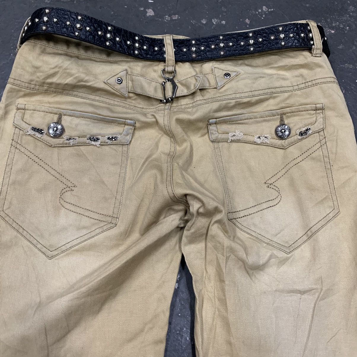 semanticdesign semantic design chain pocket skull patch bootcut pants Size US 33 - 8 Thumbnail