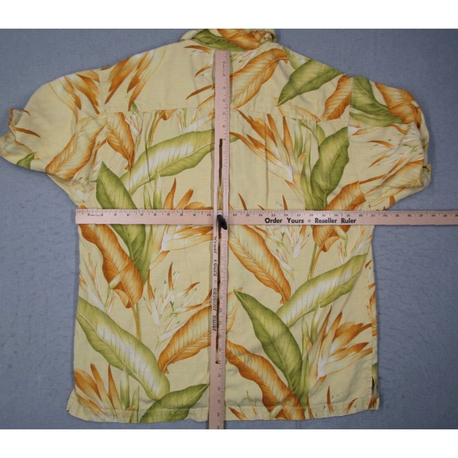 Tommy Bahama VINTAGE Tommy Bahama Silk Shirt Mens XL Yellow Hawaiian Floral Button Up Short Sleeve Size US XL / EU 56 / 4 - 4 Thumbnail
