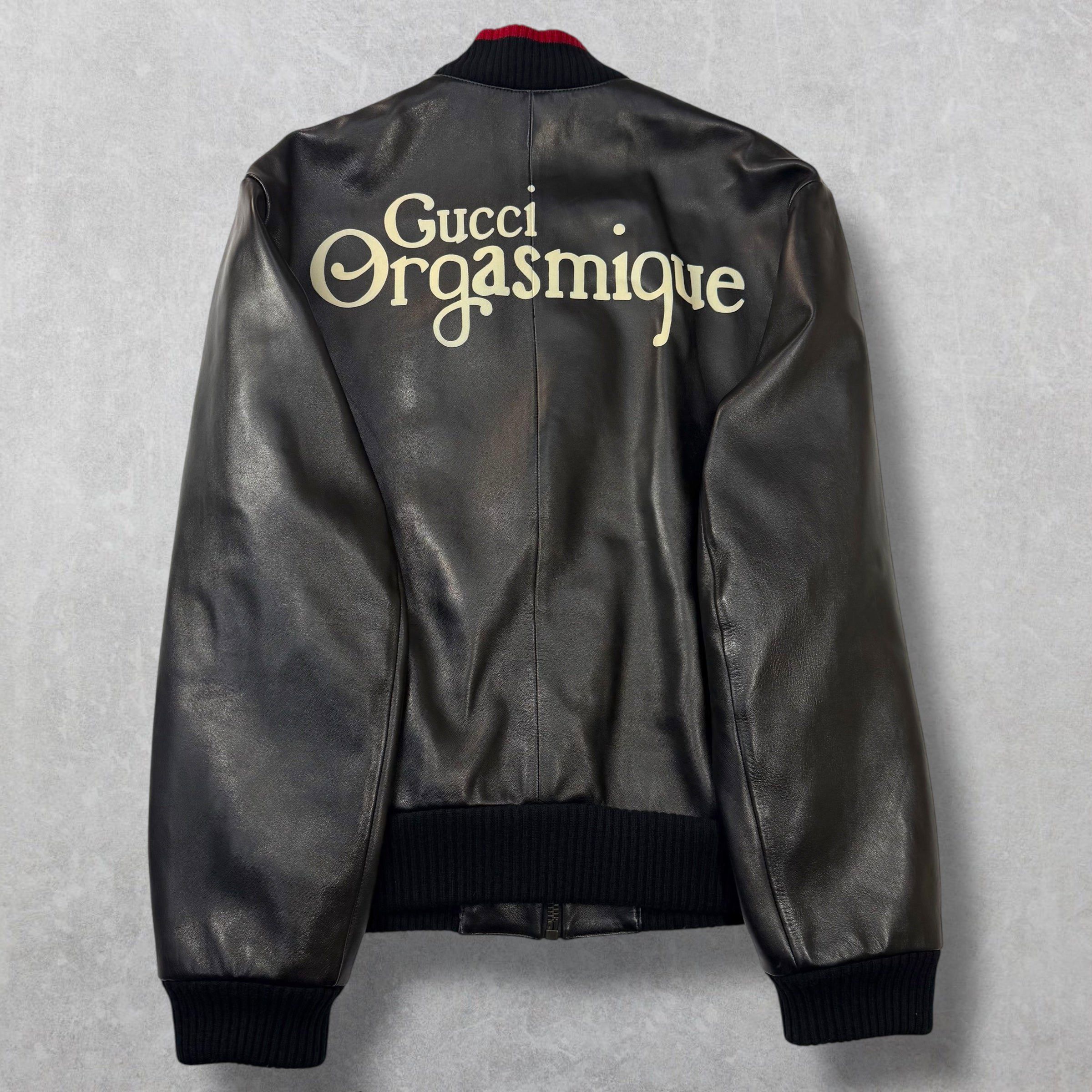 Gucci Gucci Orgasmique Leather Bomber 58 (XXXL) Size US XXL / EU 58 / 5 - 1 Thumbnail