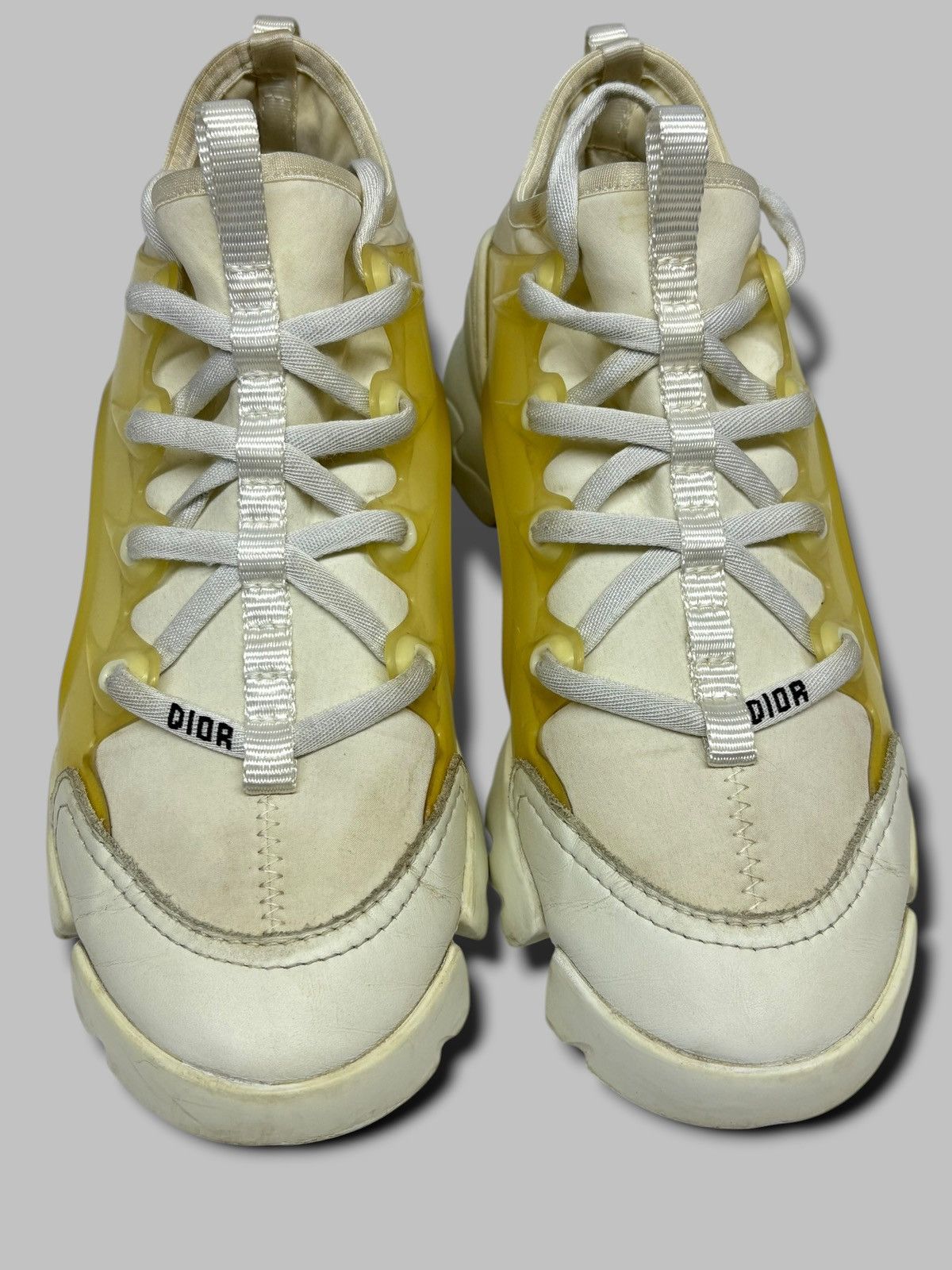 Dior Dior D-Connect White Leather Sneakers Size 37,5 Size US 7 / IT 37 - 4 Thumbnail