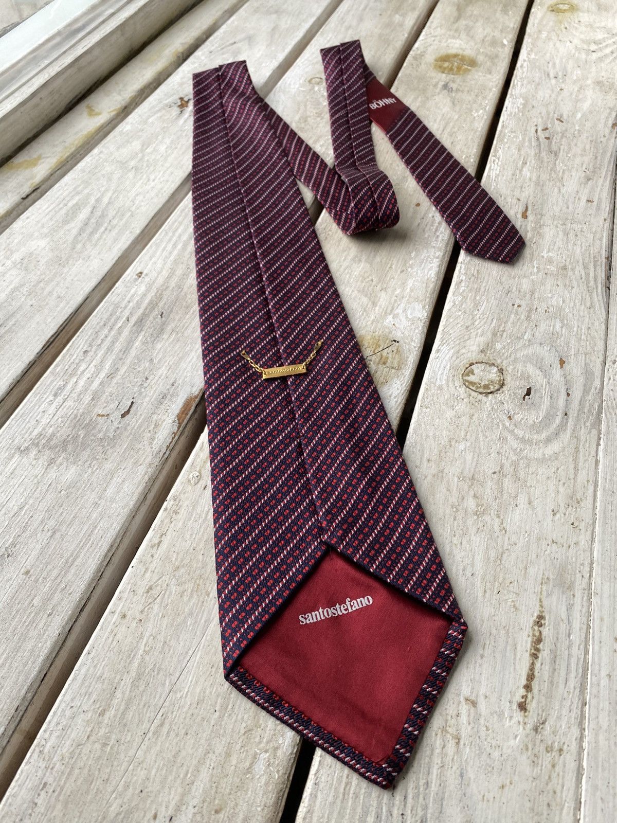 Designer × Santostefano Stefano Ricci Men’s Tie Pure Silk Geometric Size ONE SIZE - 5 Thumbnail