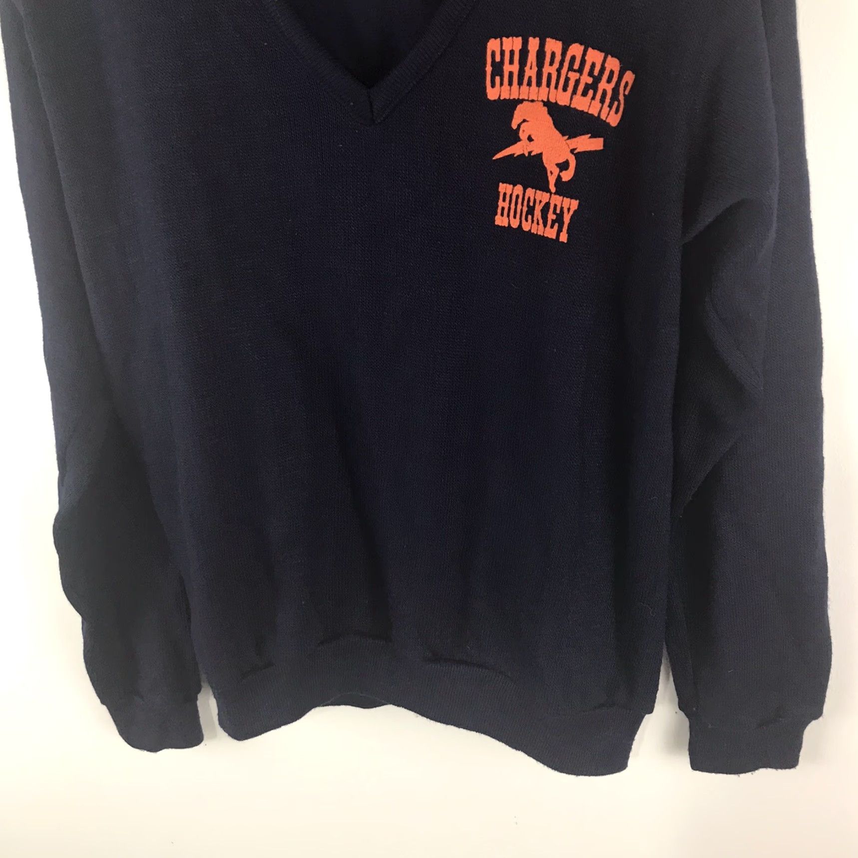 Vintage VINTAGE Downerwear Navy Chargers Hockey Sweater Mens Size M Pullover Knit Christmas Winter Football Fans Size US M / EU 48-50 / 2 - 3 Thumbnail