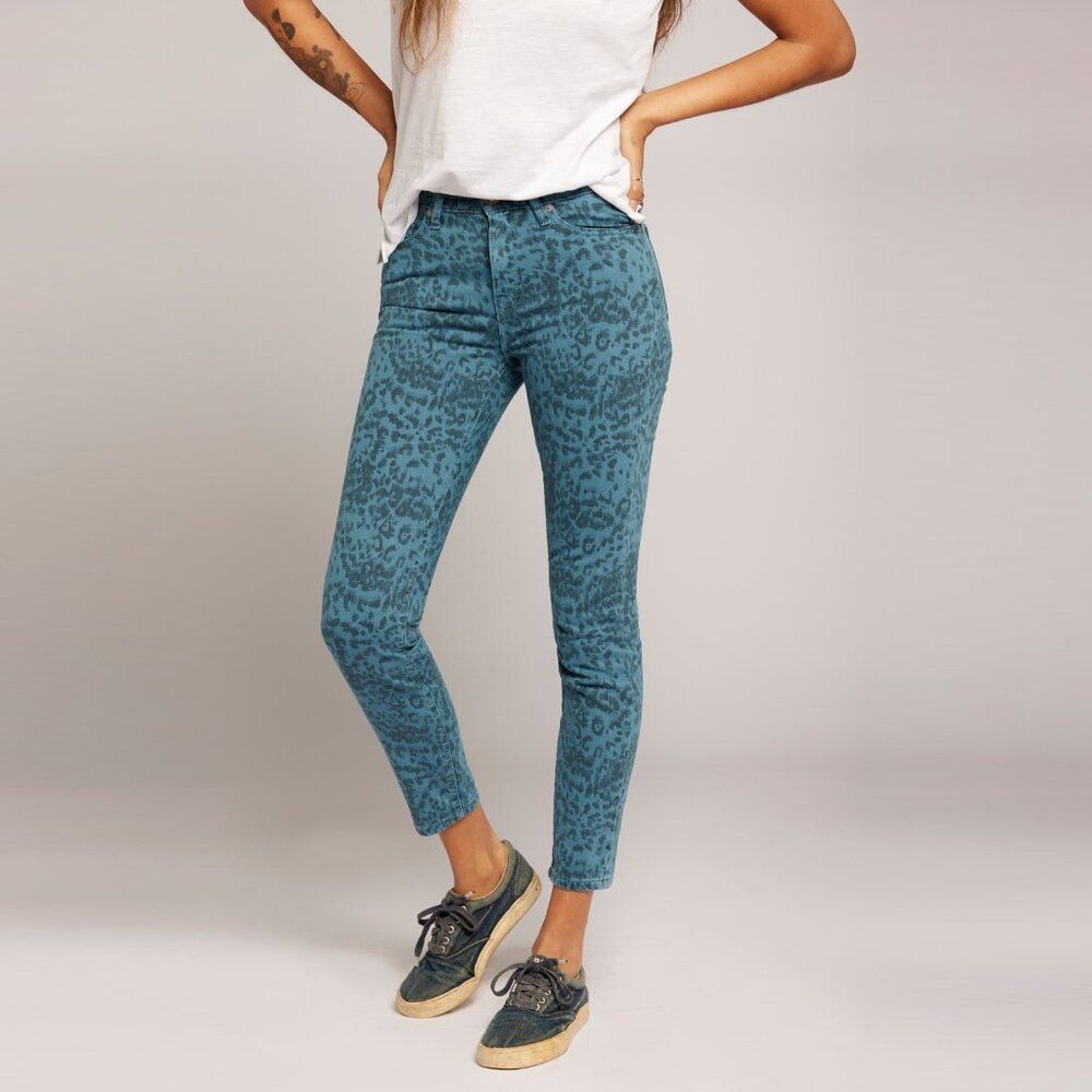 Current/Elliot NWT New $257 Current/Elliott Stiletto Storm Leopard Skinny Size 27" / US 4 / IT 40 - 1 Thumbnail