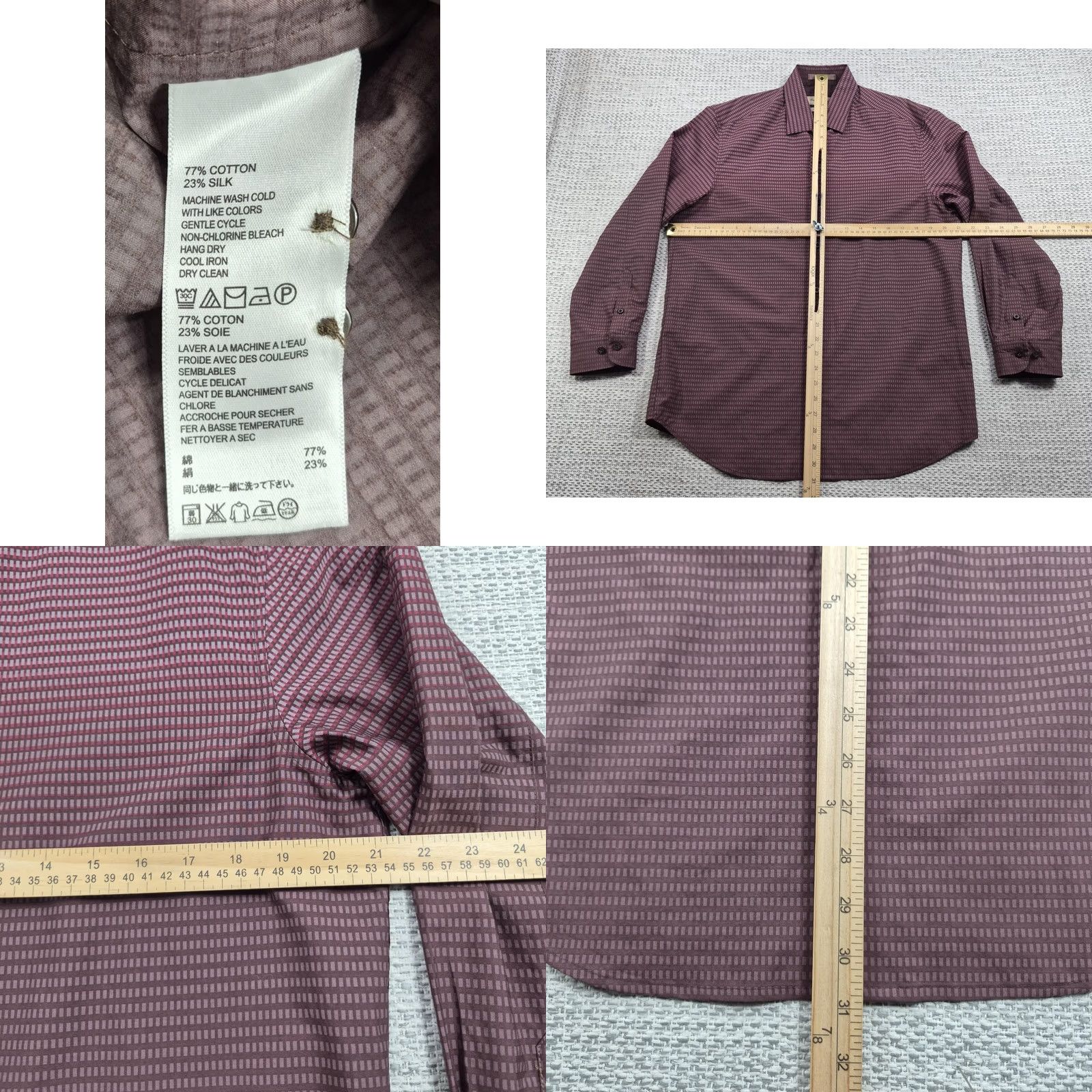 Tommy Bahama Tommy Bahama Button Up Shirt Mens Small Island Modern Long Sleeve Silk Blend Red Geometric Casual Size US S / EU 44-46 / 1 - 8 Thumbnail