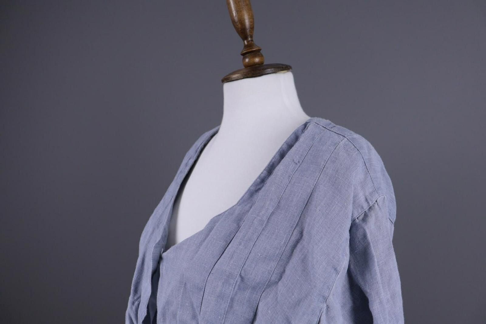 Designer Gudrun Sjoden Gray Lagenlook Blouson Midi Dress Size Xl Size XL / US 12-14 / IT 48-50 - 11 Thumbnail