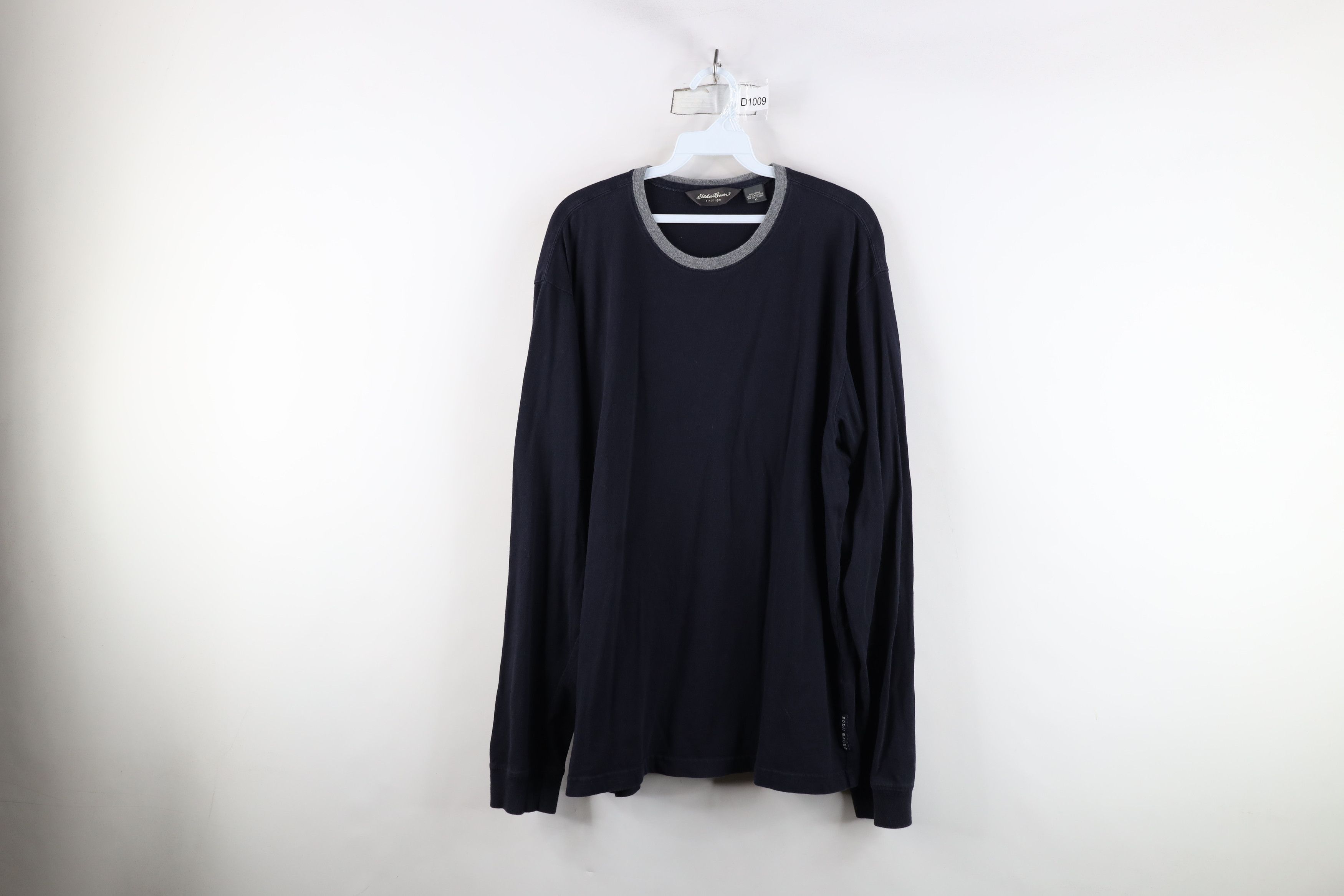 Eddie Bauer × Vintage Vintage 90s Eddie Bauer Long Sleeve T-Shirt Blue Cotton Size US XL / EU 56 / 4 - 1 Thumbnail