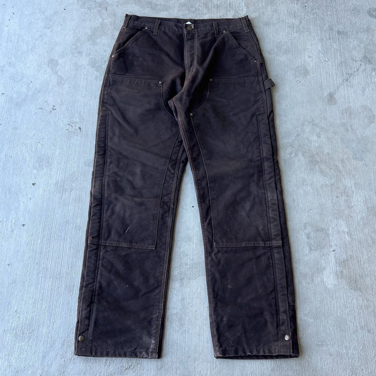 Carhartt × Vintage Carhartt brown insulated double knee work carpenter pants Size US 35 - 1 Thumbnail