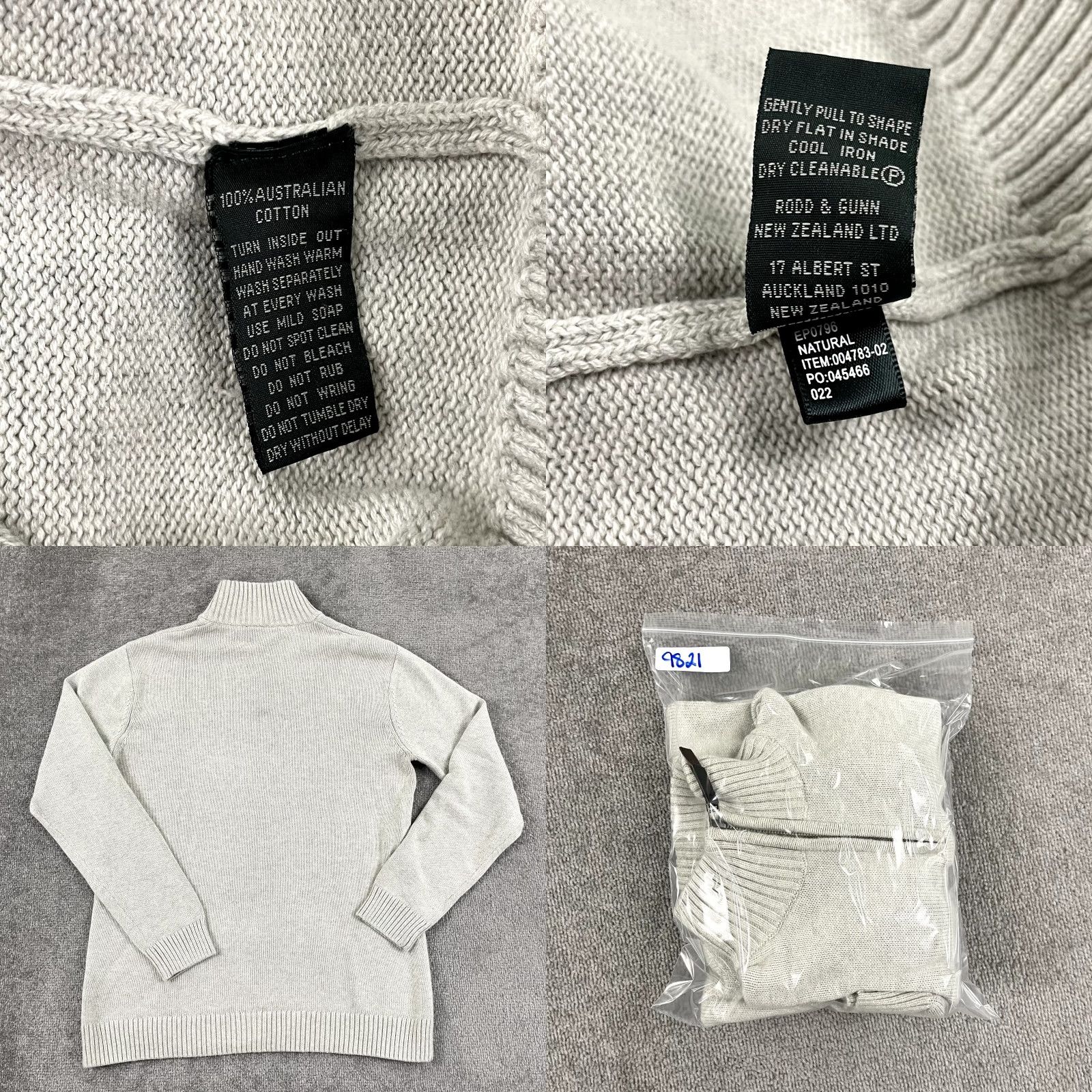 Rodd & Gunn RODD & GUNN Sweater Mens Medium Gray Knit Merrick Bay 1/4 Zip Pullover Size US M / EU 48-50 / 2 - 8 Thumbnail