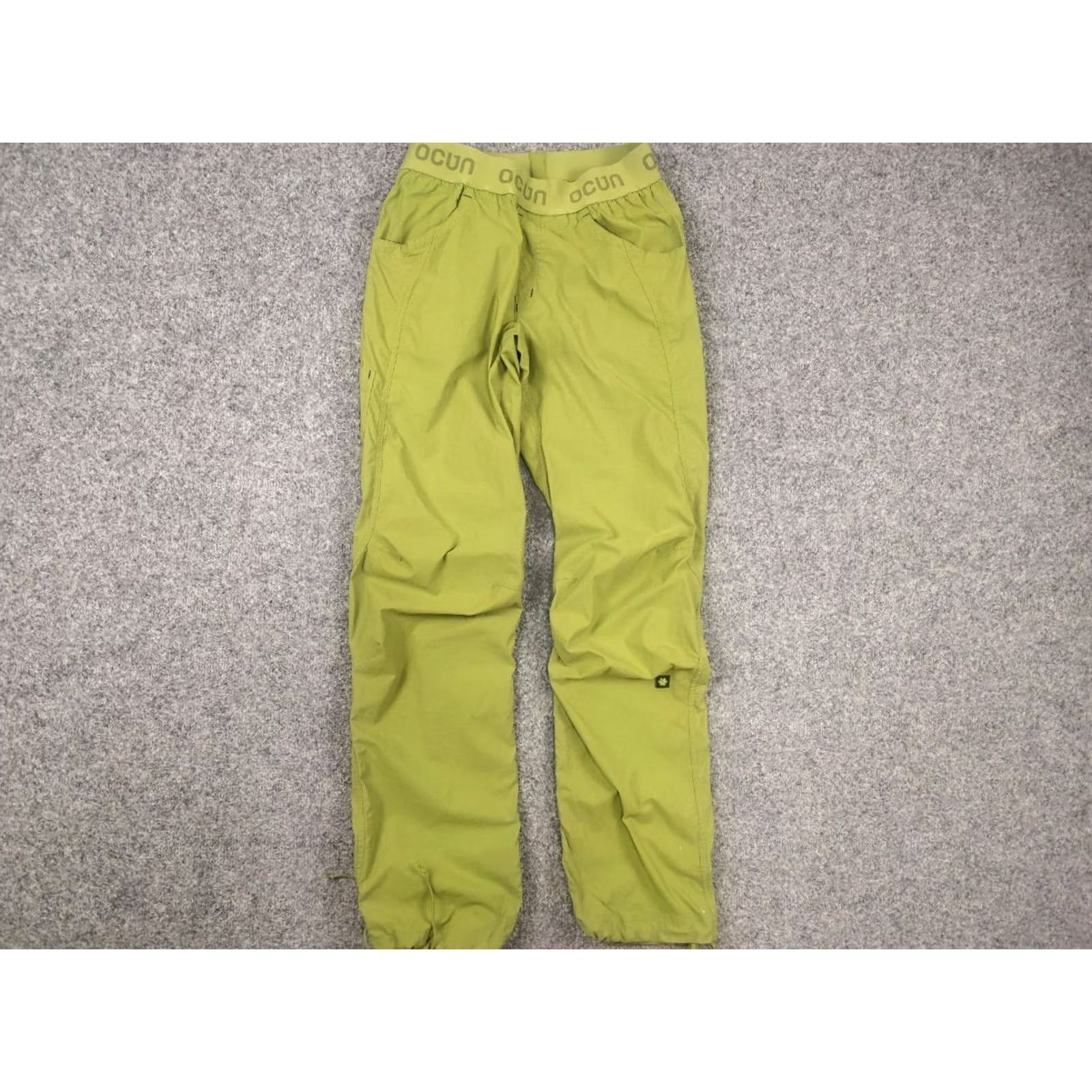 Vintage Ocun Mania Pond Green Hiking Pants Climbing Lightweight Drawstrings Men L Green Cargo Size US 33 - 6 Thumbnail