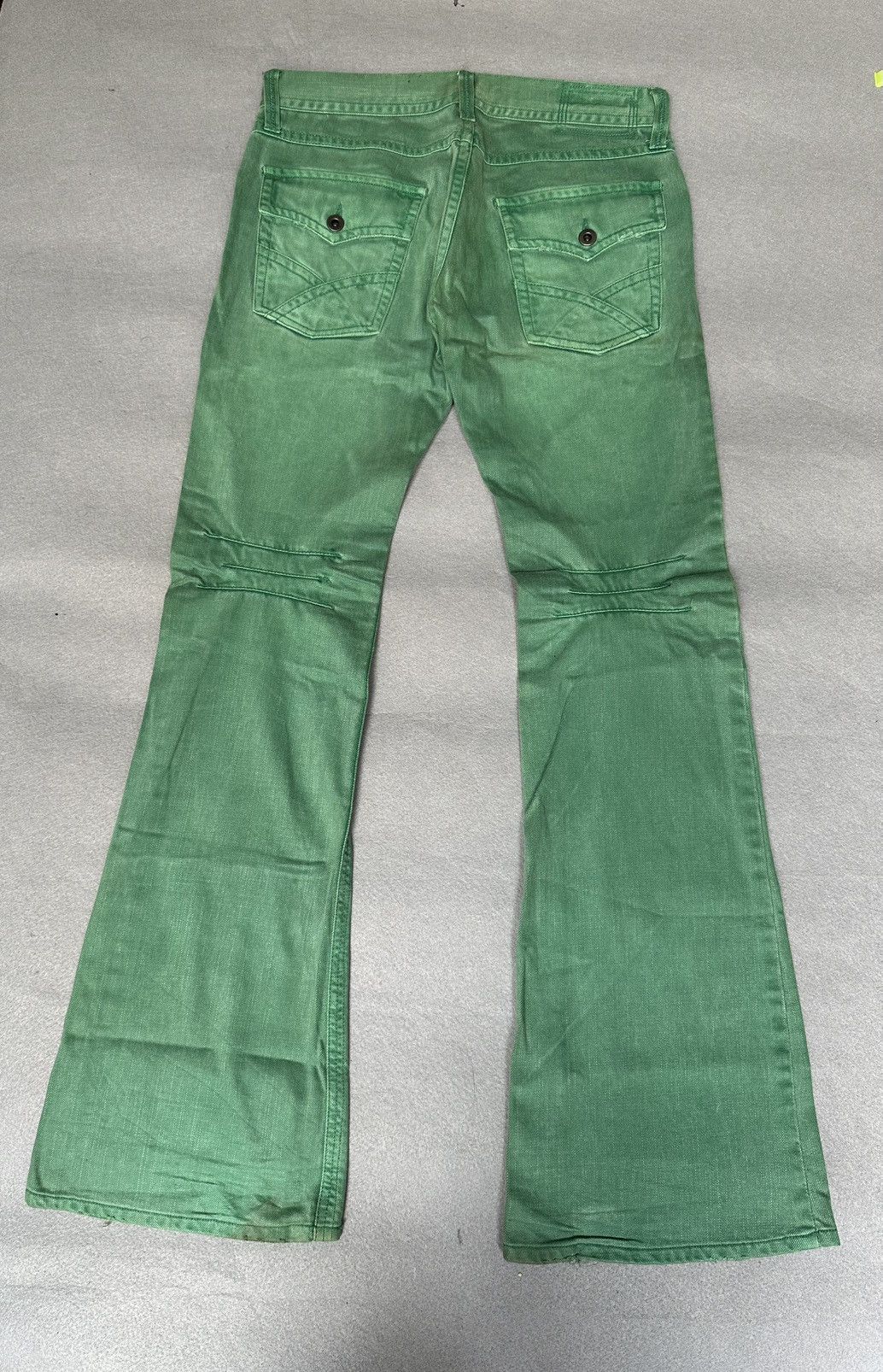 Japanese Brand FLARE Difference Rupert Green Denim Size US 31 - 2 Thumbnail