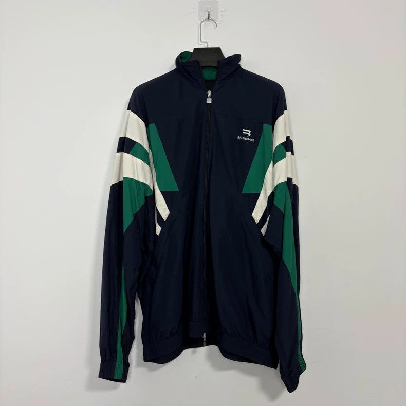 Balenciaga Balenciaga Sportyb embroidery color matching blue-green re Size US S / EU 44-46 / 1 - 1 Thumbnail