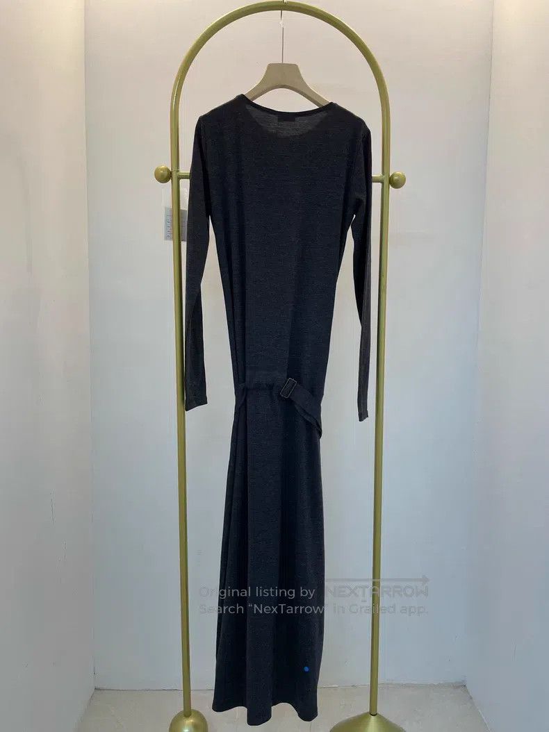 Brunello Cucinelli Brunello Cucinelli Dark Grey Wool Long Dress Size L / US 10 / IT 46 - 2 Thumbnail