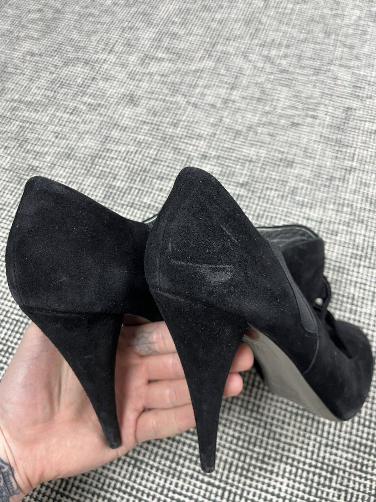 Miu Miu Miu Miu black suede strap heels Size US 11 / IT 41 - 9 Thumbnail