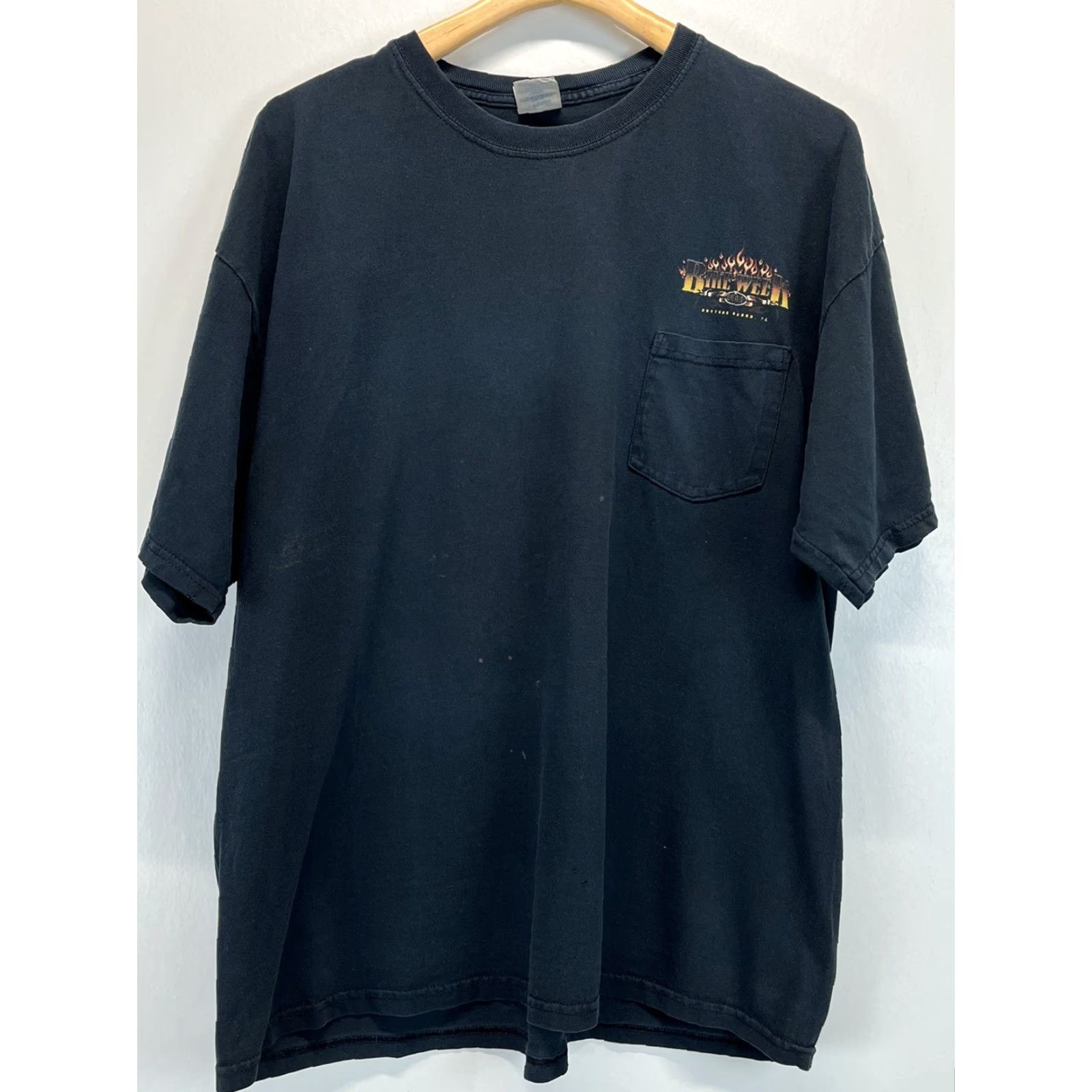 Gildan Bike Week TShirt 2008 Daytona Beach Florida 2XL Black Gildan Mens Crew Neck Short Sleeve Vintage? No; 2000s Era Shirt Size US XXL / EU 58 / 5 - 2 Thumbnail