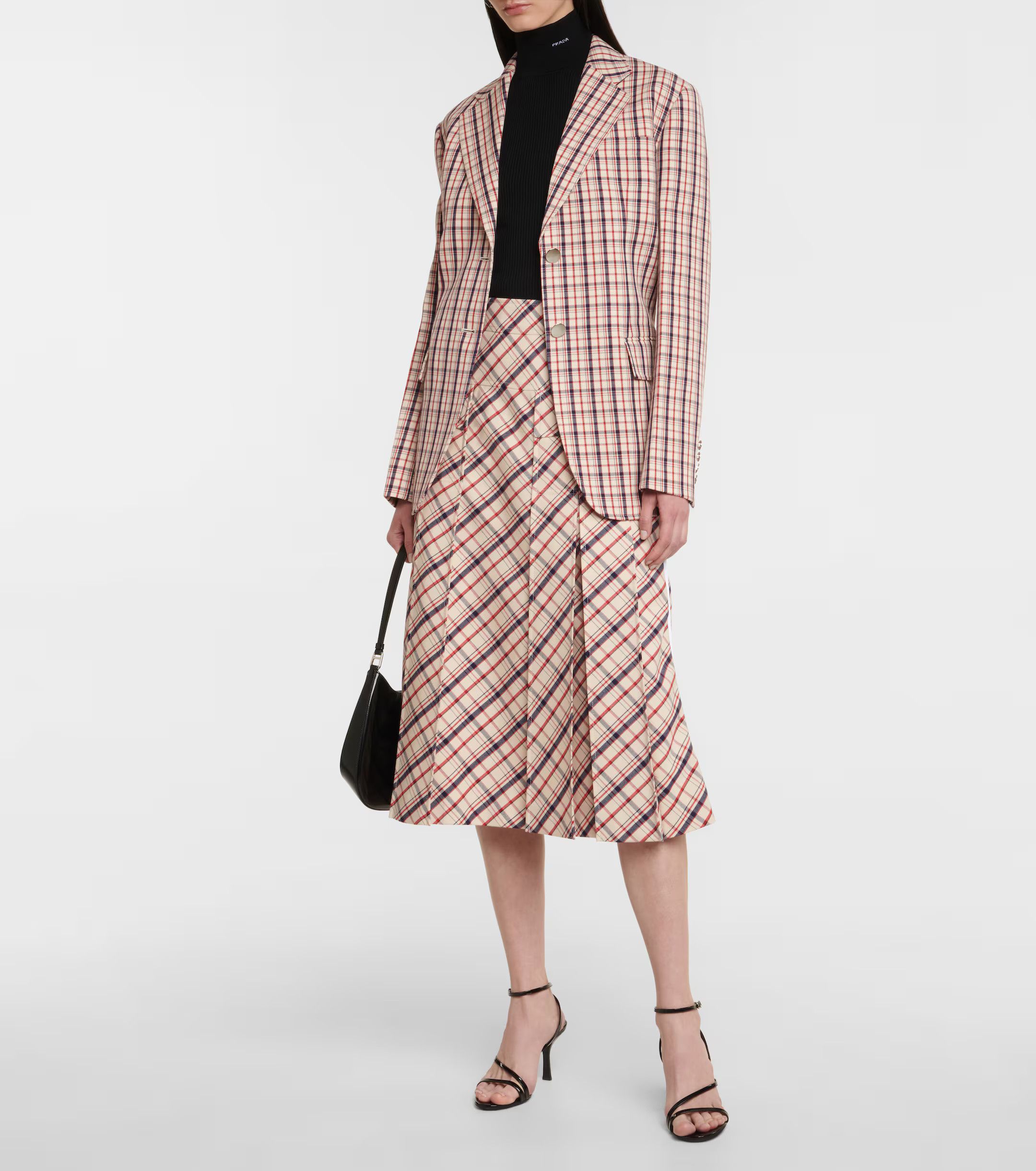 Prada Prada Runway Gabardine Microcheck Blazer Size 44 Size M / US 6-8 / IT 42-44 - 2 Thumbnail