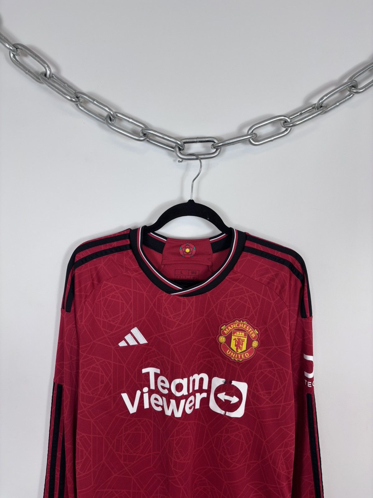 Adidas Adidas Manchester United 2023/24 Garnacho Long Sleeve Jersey Size US L / EU 52-54 / 3 - 8 Thumbnail
