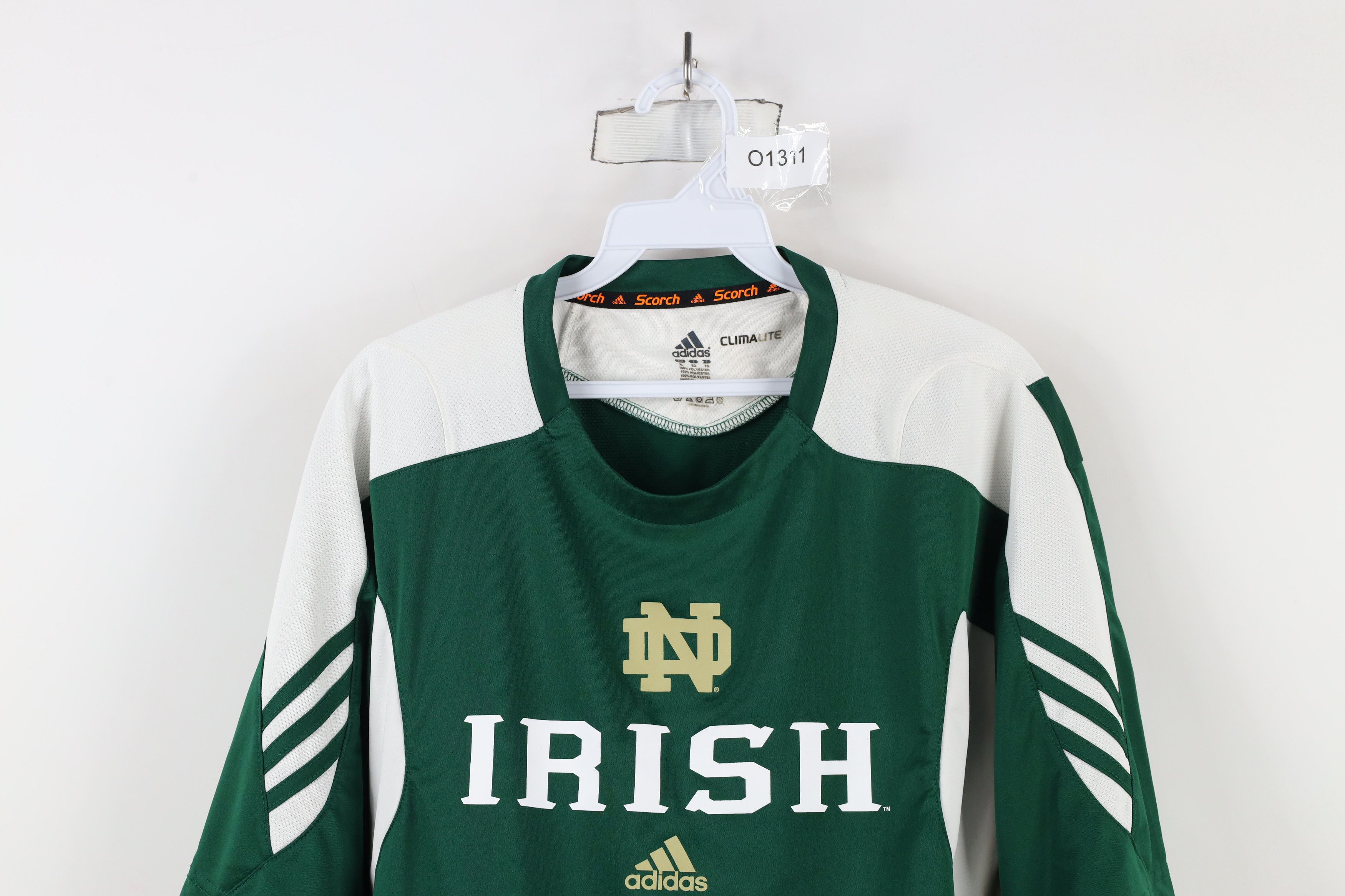 Adidas × Vintage Adidas Notre Dame University Football Irish T-Shirt Green Size US XL / EU 56 / 4 - 2 Thumbnail