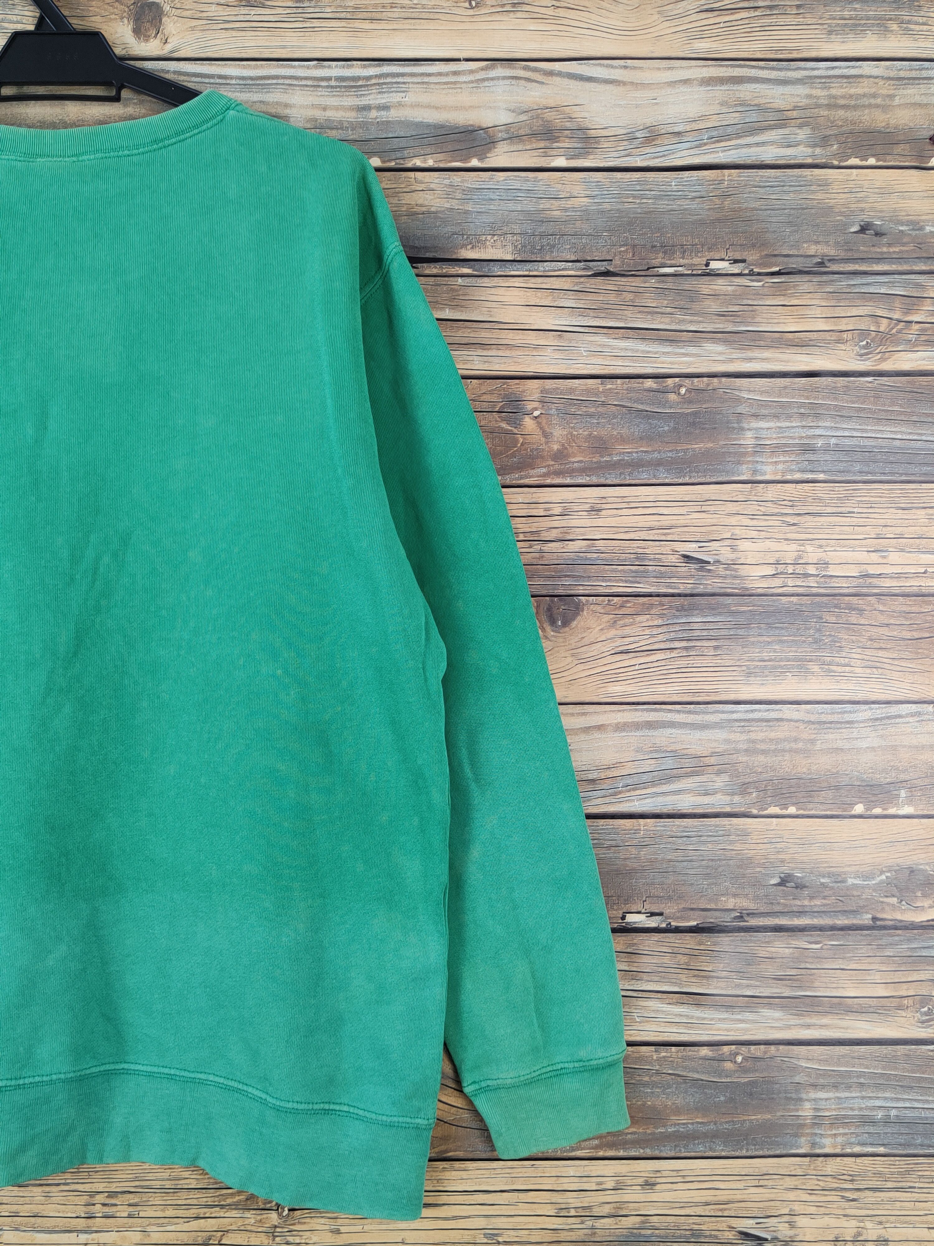 Japanese Brand Jellan luigi mario Green Faded Sweatshirts #W1923 Size US L / EU 52-54 / 3 - 9 Thumbnail