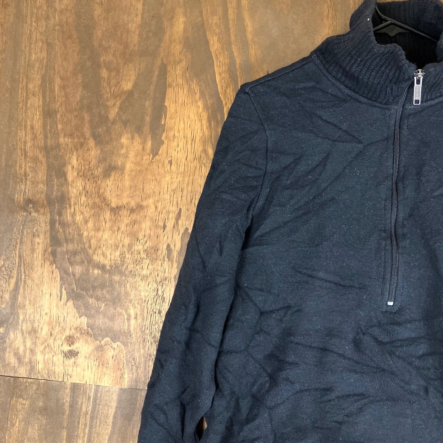Banana Republic Banana Republic Mens Sweater Black 1/4 Zip Long Sleeve Knit Medium Wool Blend Shirt Pullover Womens? Size US M / EU 48-50 / 2 - 4 Thumbnail