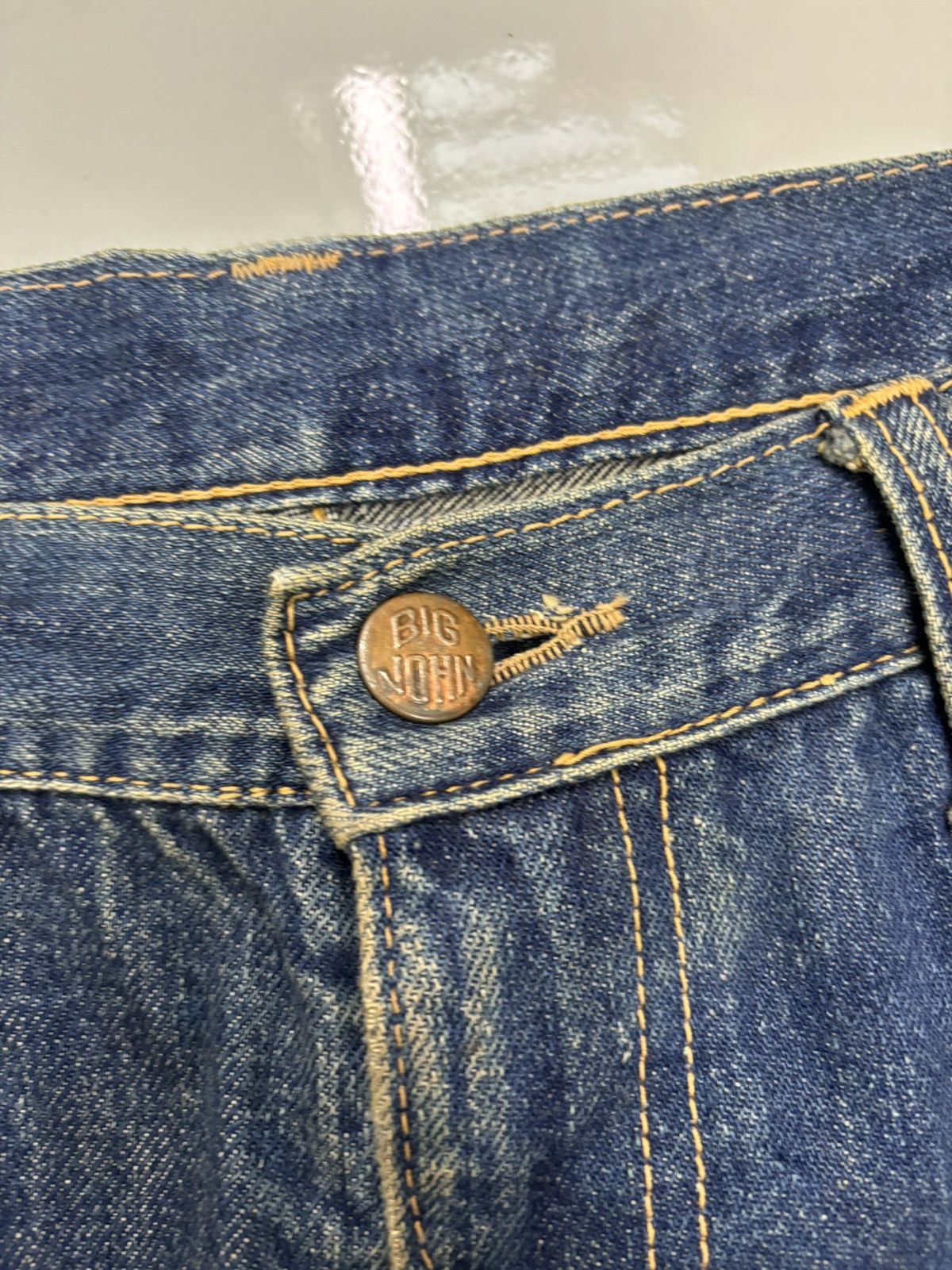 Big John × If Six Was Nine × Vintage Vintage BIG JOHN Half Selvedge Japan Denim Jeans Size US 32 / EU 48 - 8 Thumbnail