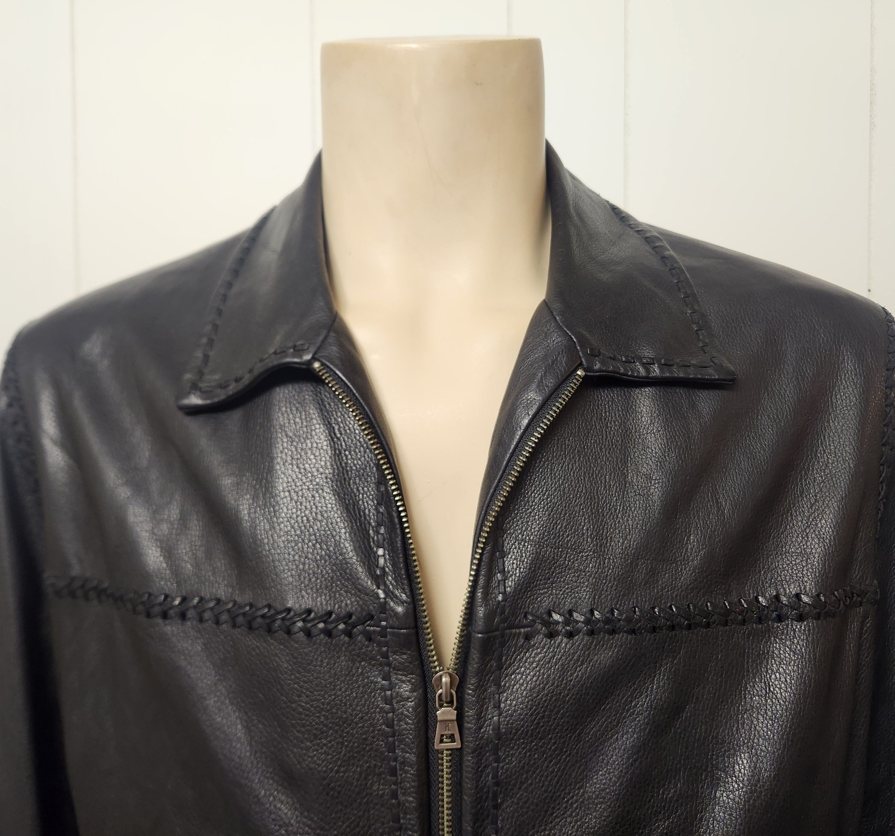 Cole Haan Cole Haan leather jacket L men's buttery black zip front Size US L / EU 52-54 / 3 - 4 Thumbnail