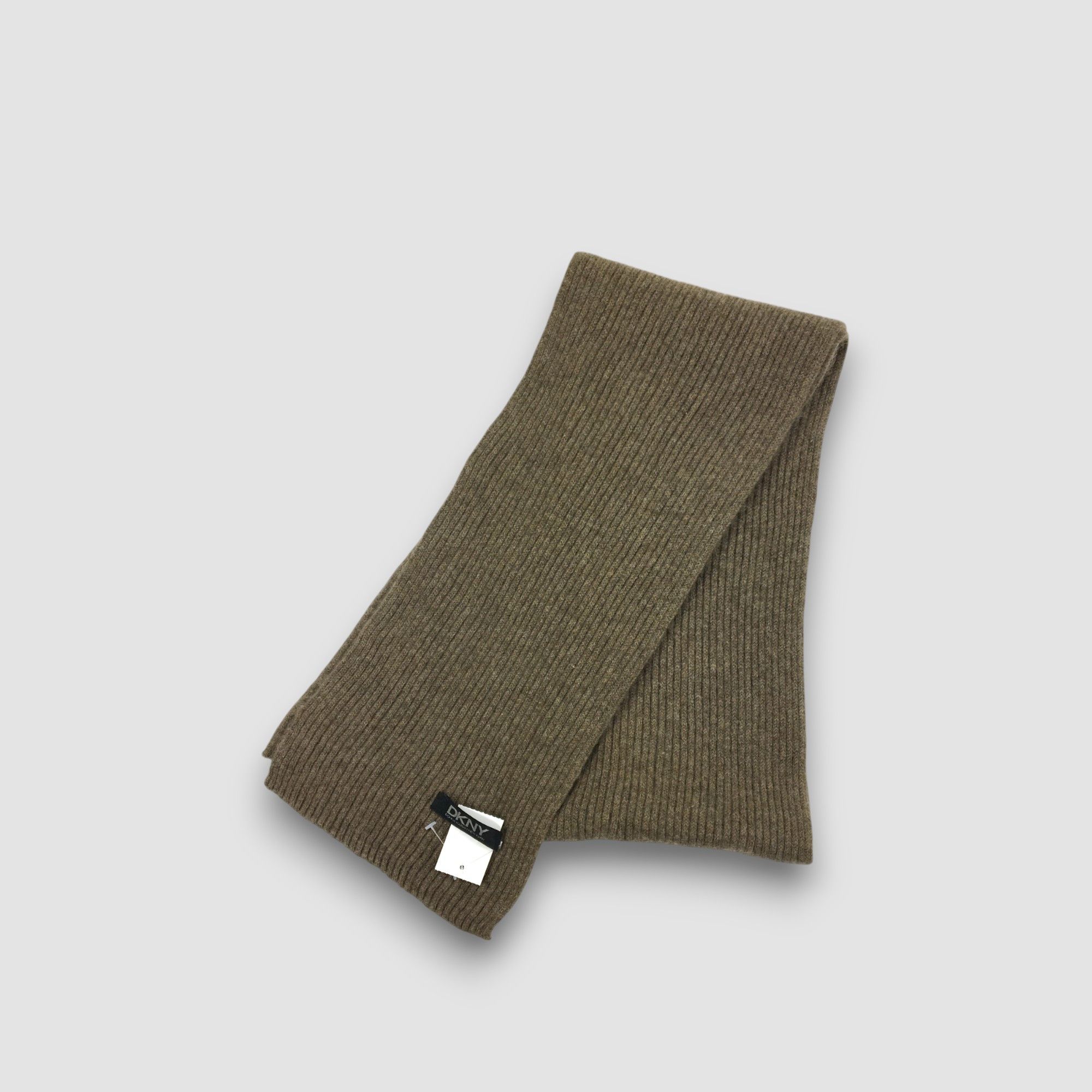 DKNY Vintage 90s DKNY Scarf Muffler Knitted Wool Cashmere Scarves Size ONE SIZE - 3 Thumbnail