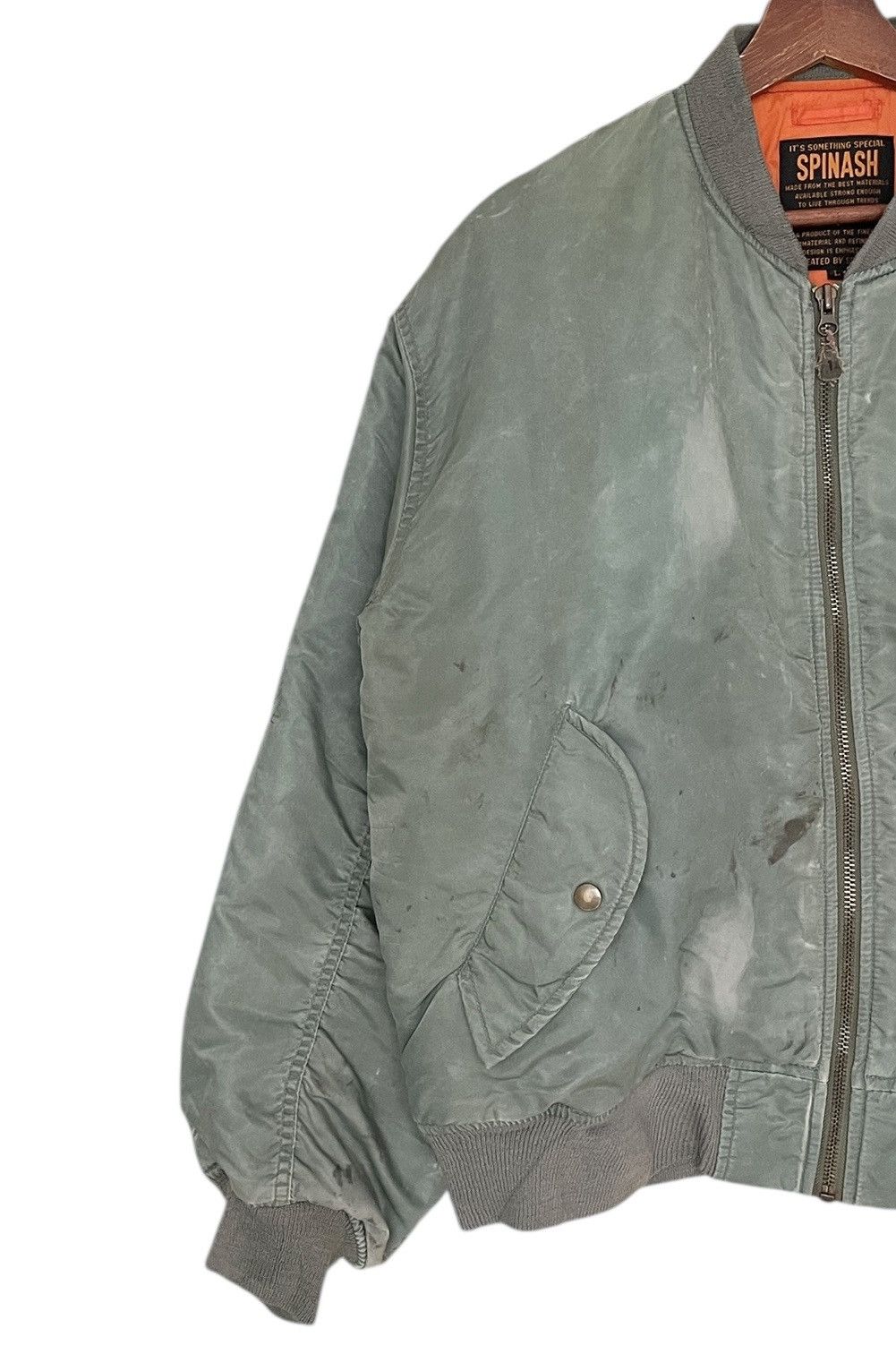 Japanese Brand × Vintage Vintage Japanese Brand Spinash MA-1 Flight Jacket 1990s Size US L / EU 52-54 / 3 - 3 Thumbnail