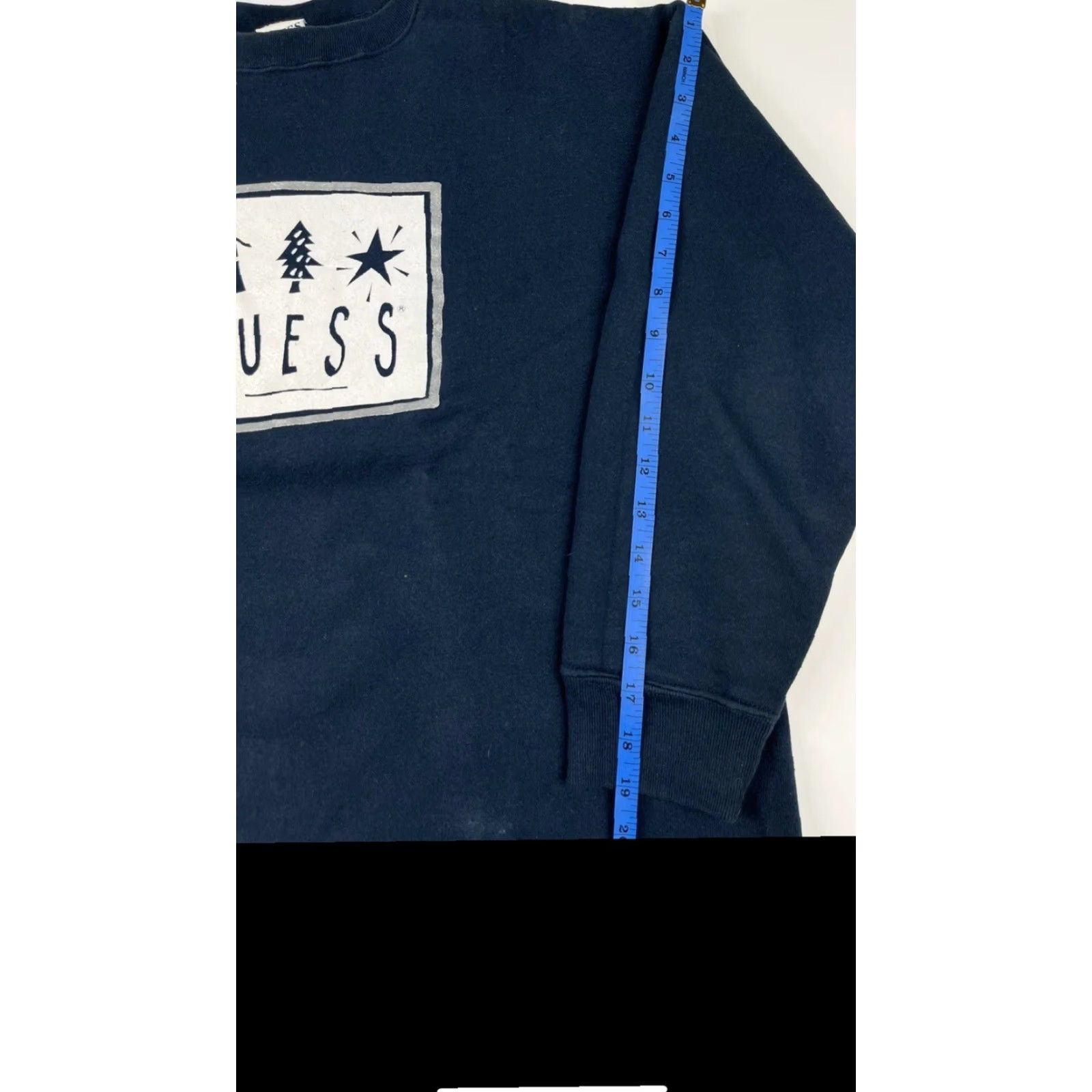 Guess VINTAGE Guess Sweatshirt Crewneck Pullover Unisex Adults One Size Navy Blue USA Flag 90s Classic Casual Christmas Theme Men's Womens Boys Girls Size US M / EU 48-50 / 2 - 5 Thumbnail