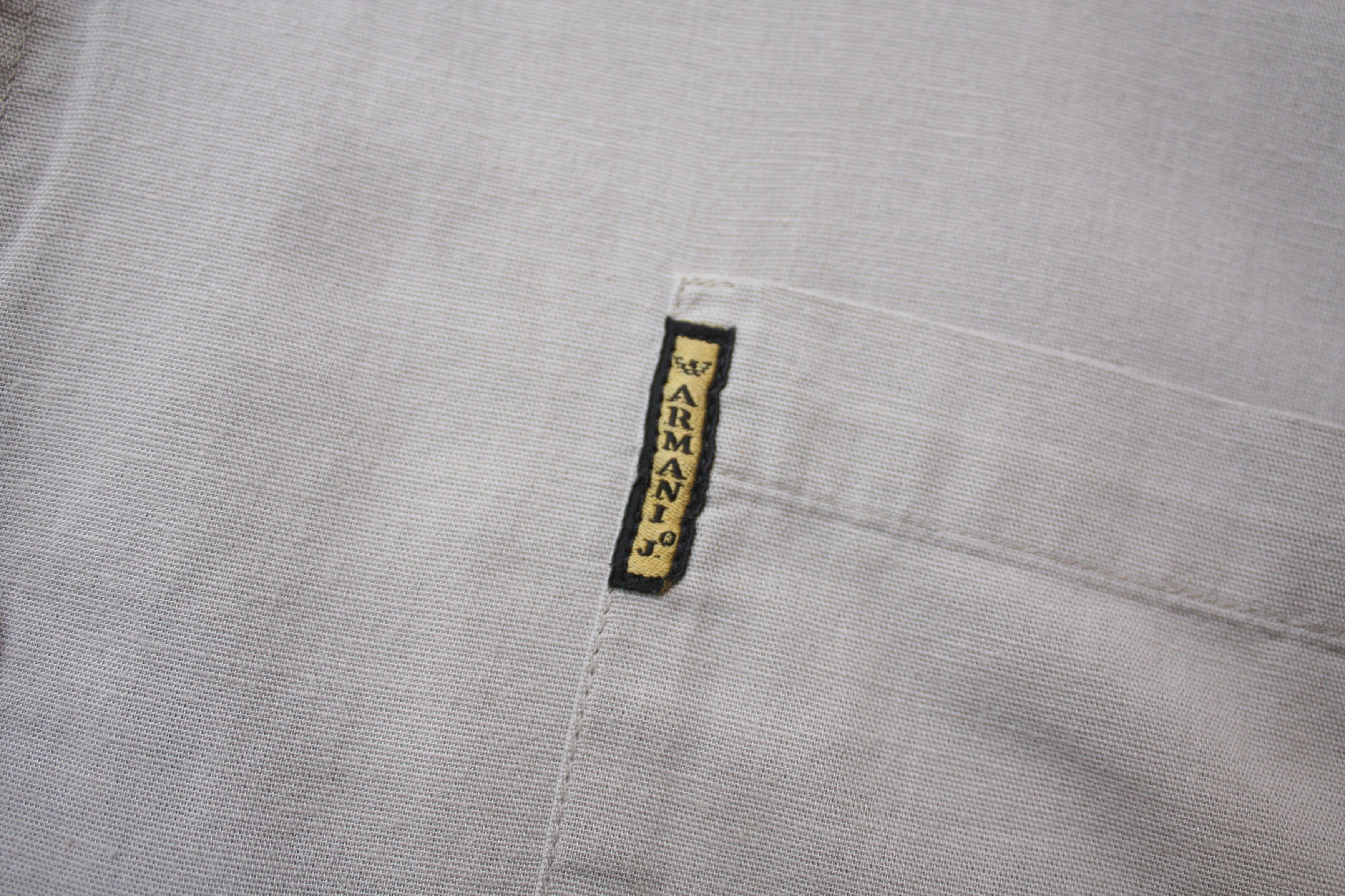 Armani Armani Jeans Vintage Linen Blend Short Sleeve Shirt Size US L / EU 52-54 / 3 - 5 Thumbnail