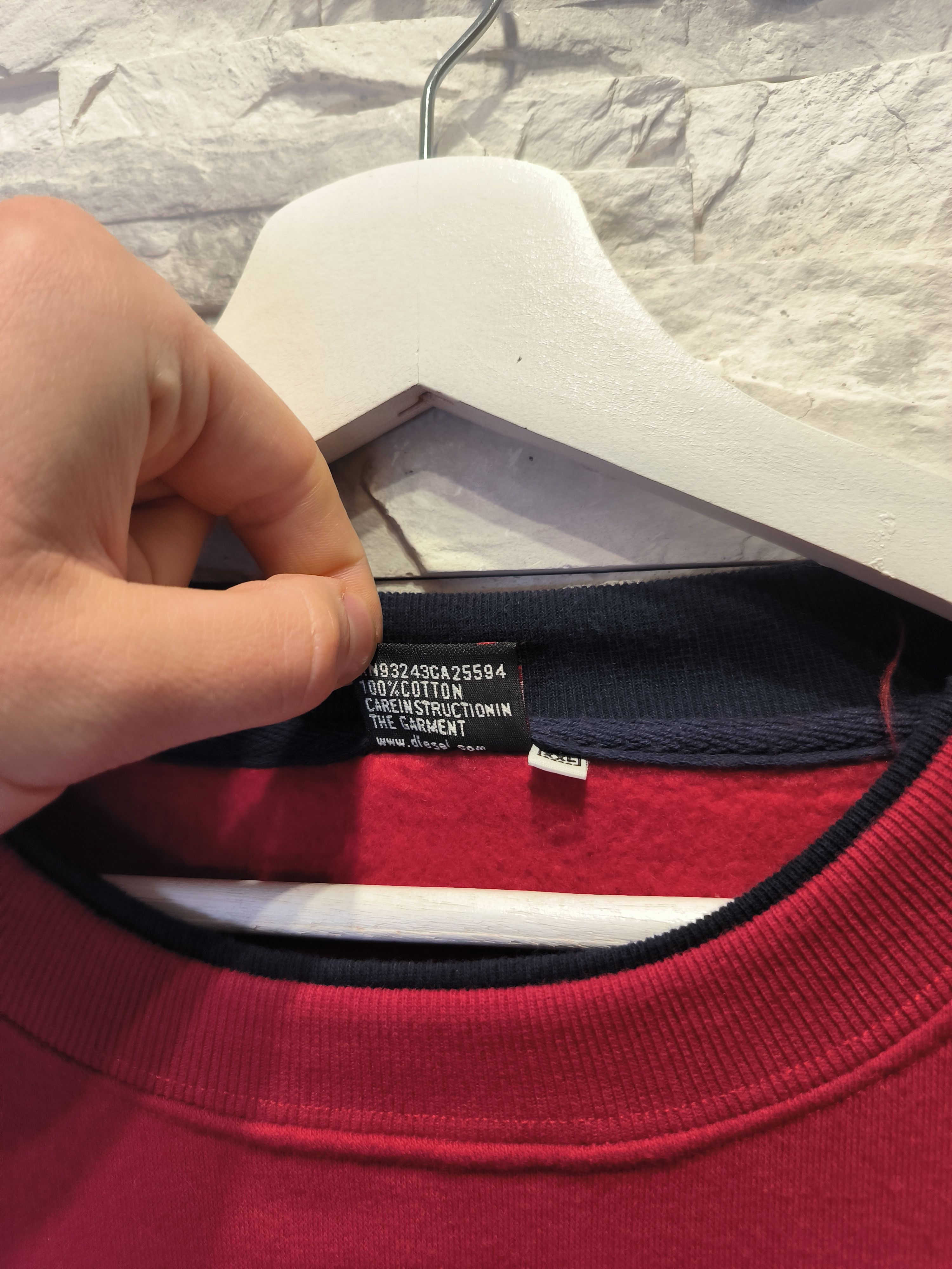Diesel × Vintage Vintage 90s Diesel Spellout Crewneck Denim Division Size US XXL / EU 58 / 5 - 5 Thumbnail