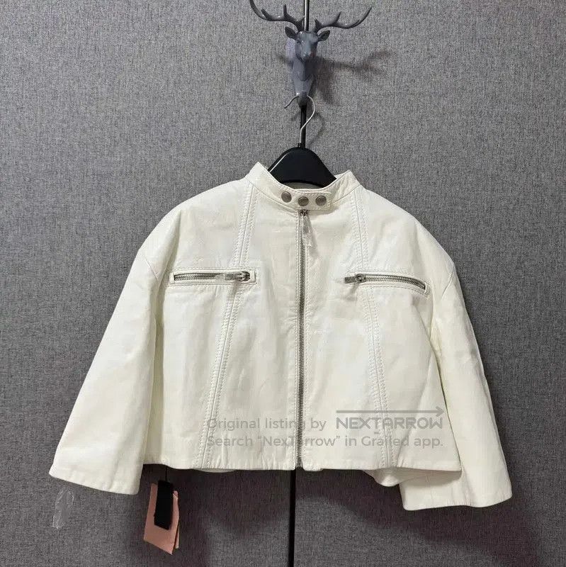 Miu Miu Miu Miu Women's White Leather Jacket . Size M / US 6-8 / IT 42-44 - 1 Thumbnail