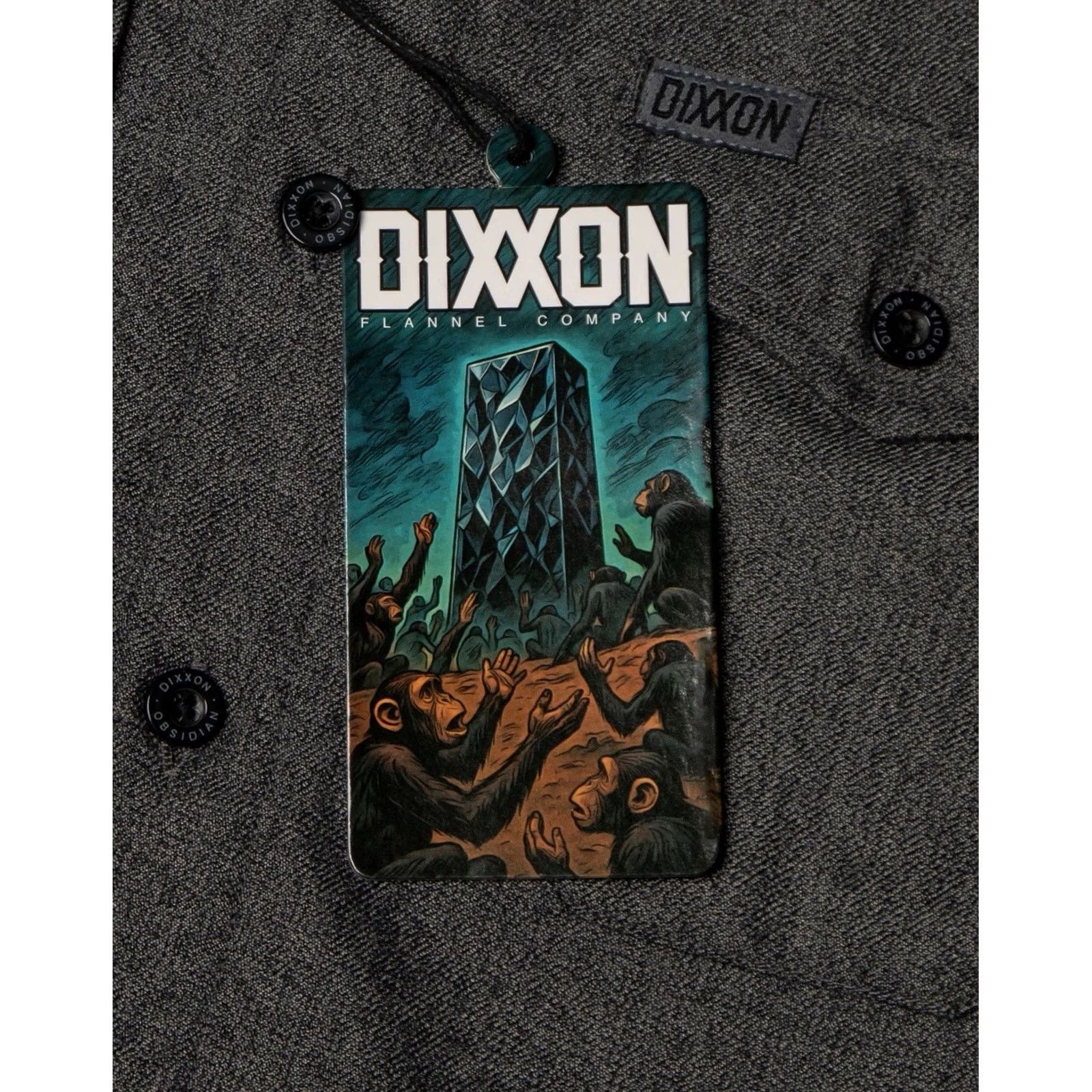 Vintage Dixxon Flannel Co Obsidian Short Sleeve Flannel Shirt Mens L Charcoal Plaid Button-Up Obsidian Theme Metal All Seasons Size US L / EU 52-54 / 3 - 3 Thumbnail