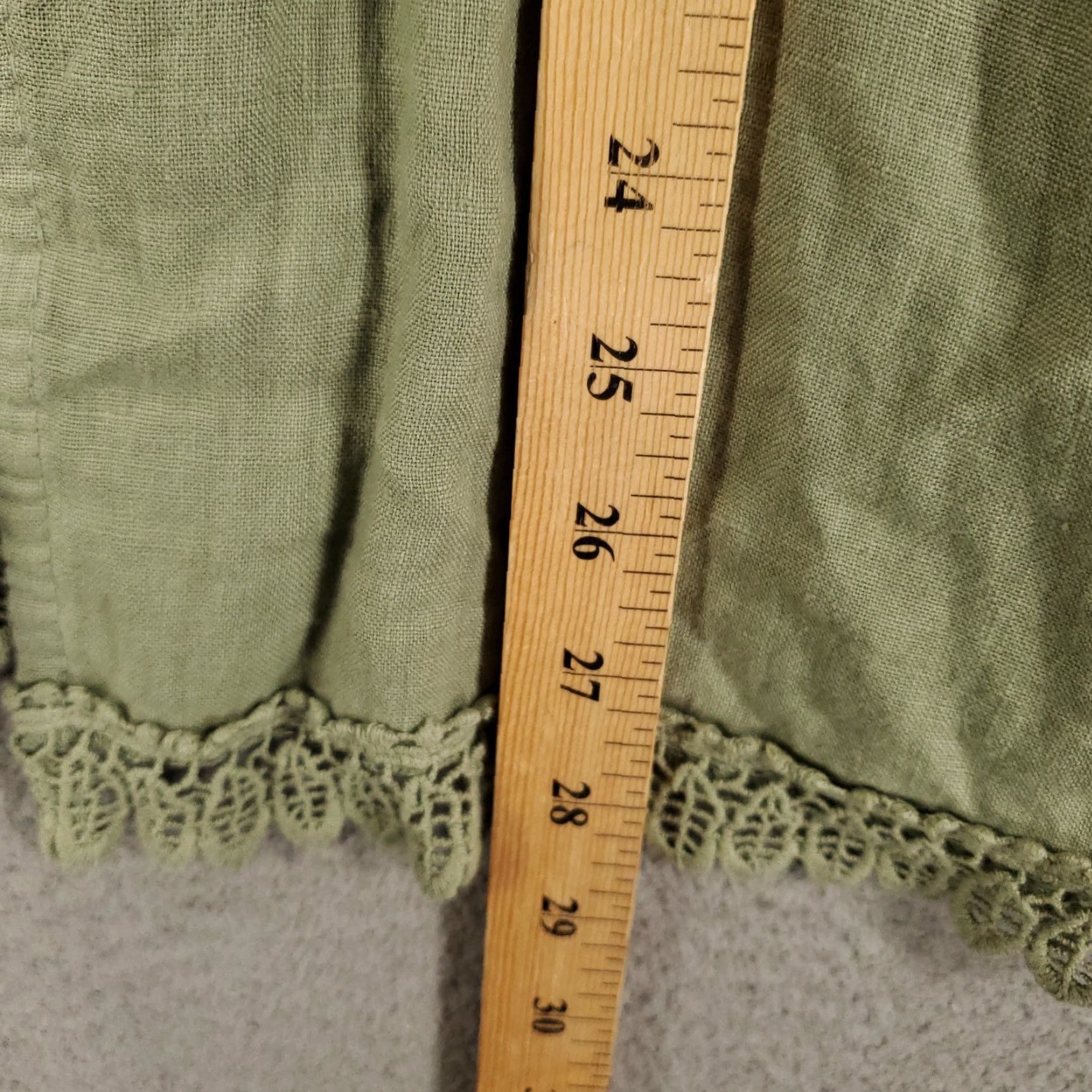 Vintage VINTAGE Valentina Naldi Linen Cardigan Women's One Size Green Lightweight Open Knit Casual Boho Fall Spring Summer Italy Size ONE SIZE - 3 Thumbnail