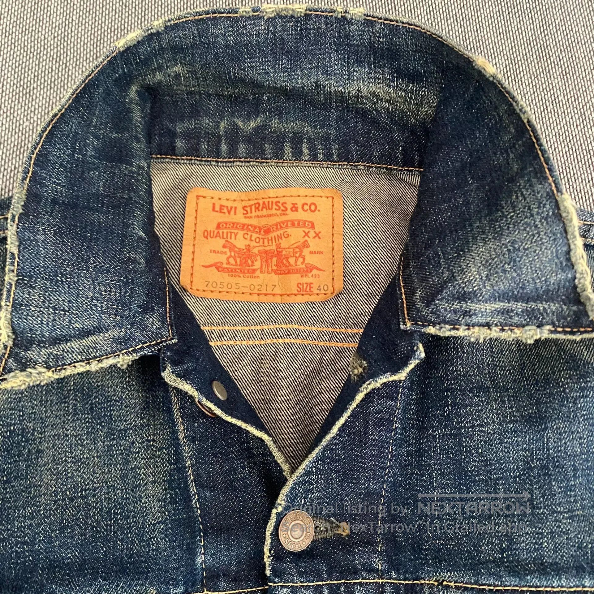 Levi's Vintage Clothing Levi's LVC70505 Denim Jacket. Size US XXS / EU 40 - 3 Thumbnail