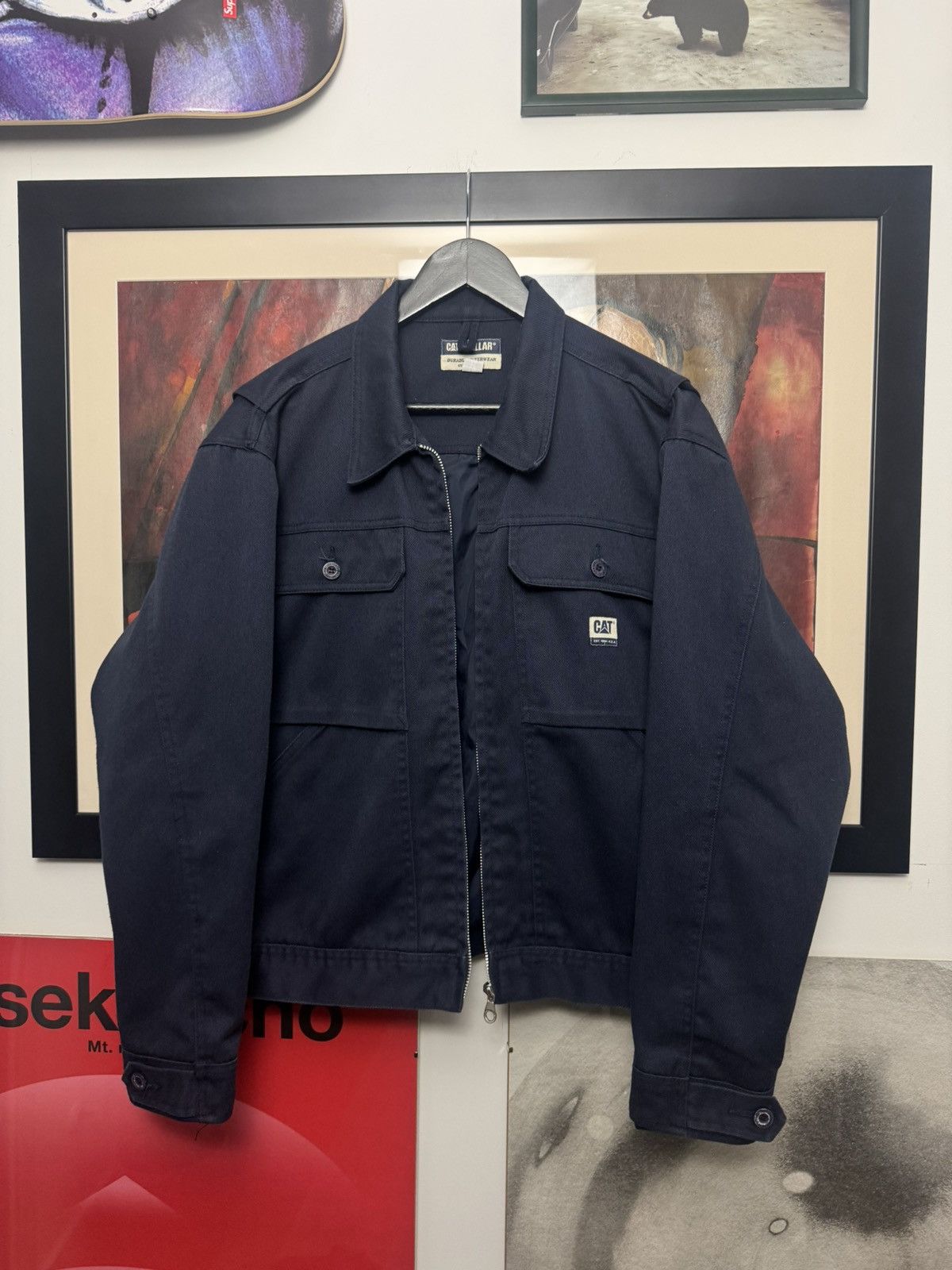 Caterpillar CAT Caterpillar Work Jacket Vintage Workwear Cropped Boxy Size US M / EU 48-50 / 2 - 2 Thumbnail
